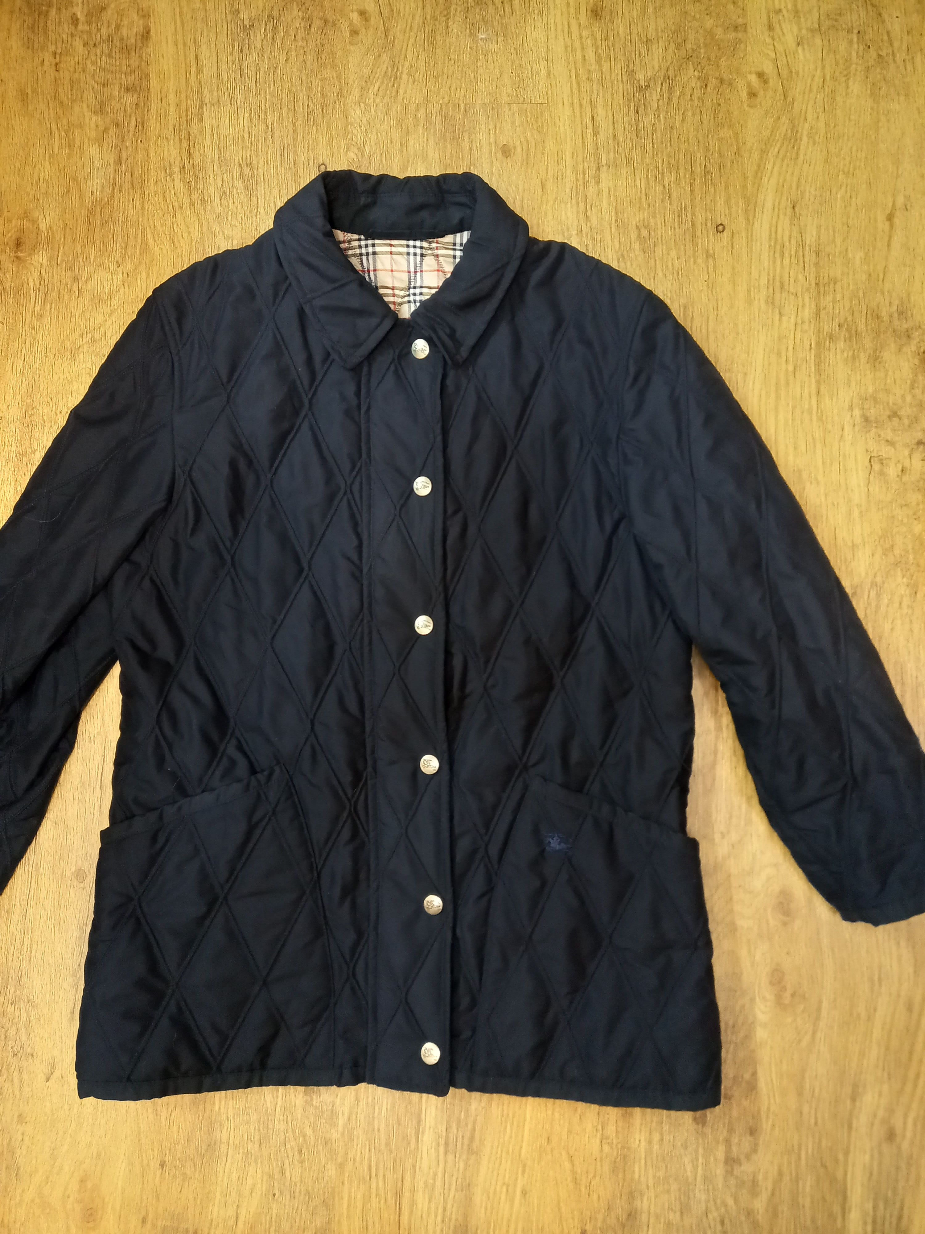 Vintage 80s Burberry Longline Jacket Womens Size L