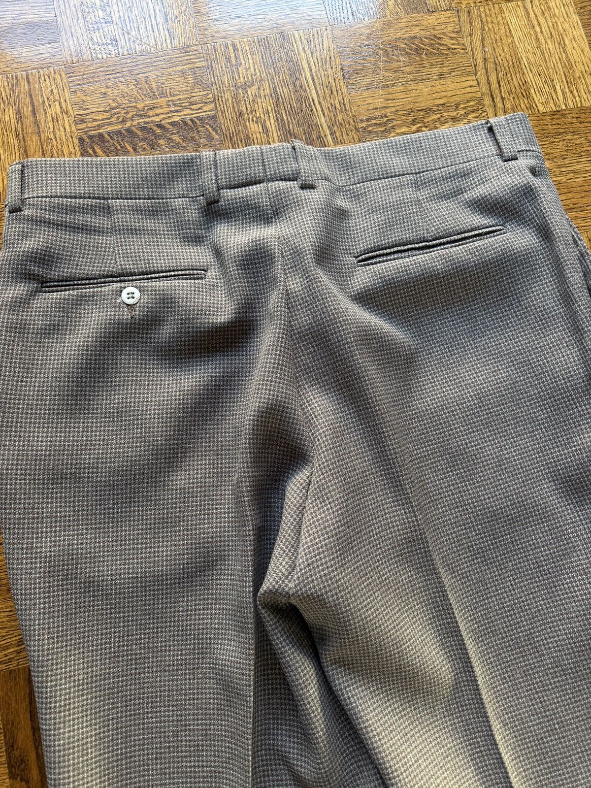 Vintage Vintage 70s Flared Houndstooth Trousers Size US 35 - 7 Thumbnail