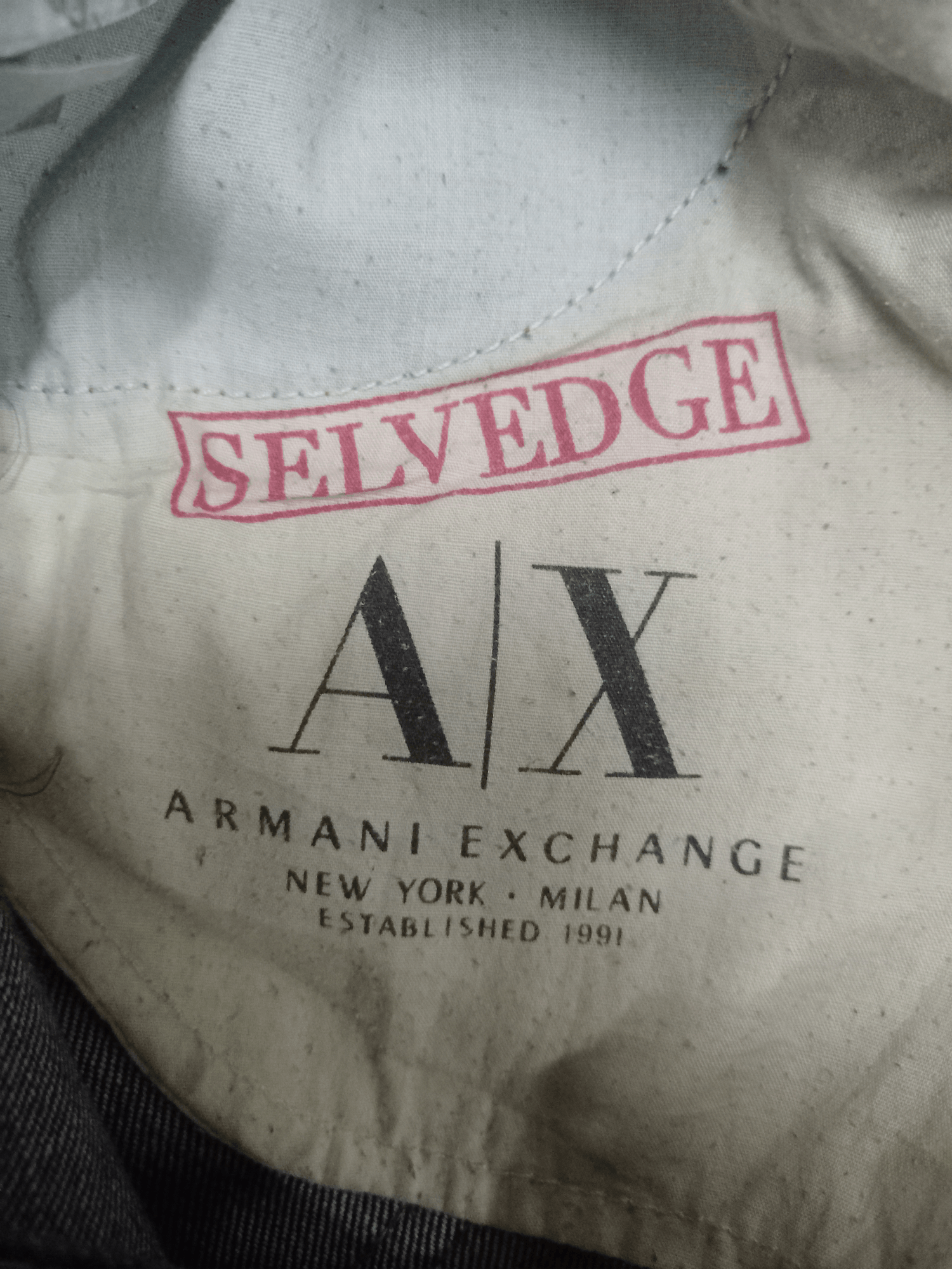 Armani Exchange Vintage Armani Selvedge Raw Denim Blu Jeans Size US 32 / EU 48 - 15 Thumbnail