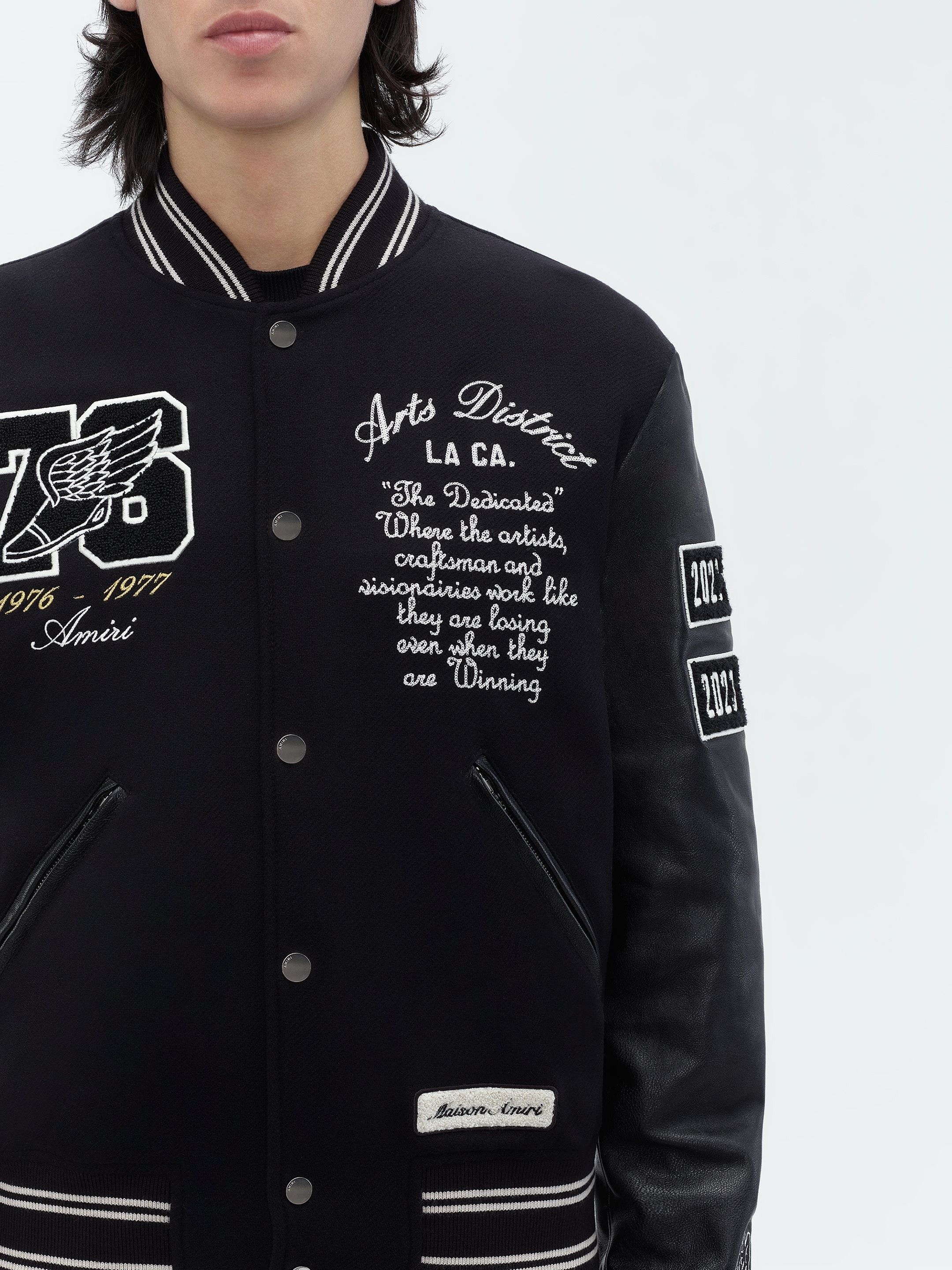 Amiri oc11z0225 Eagle Varsity Bomber Jacket in Black Size US S / EU 44-46 / 1 - 6 Thumbnail
