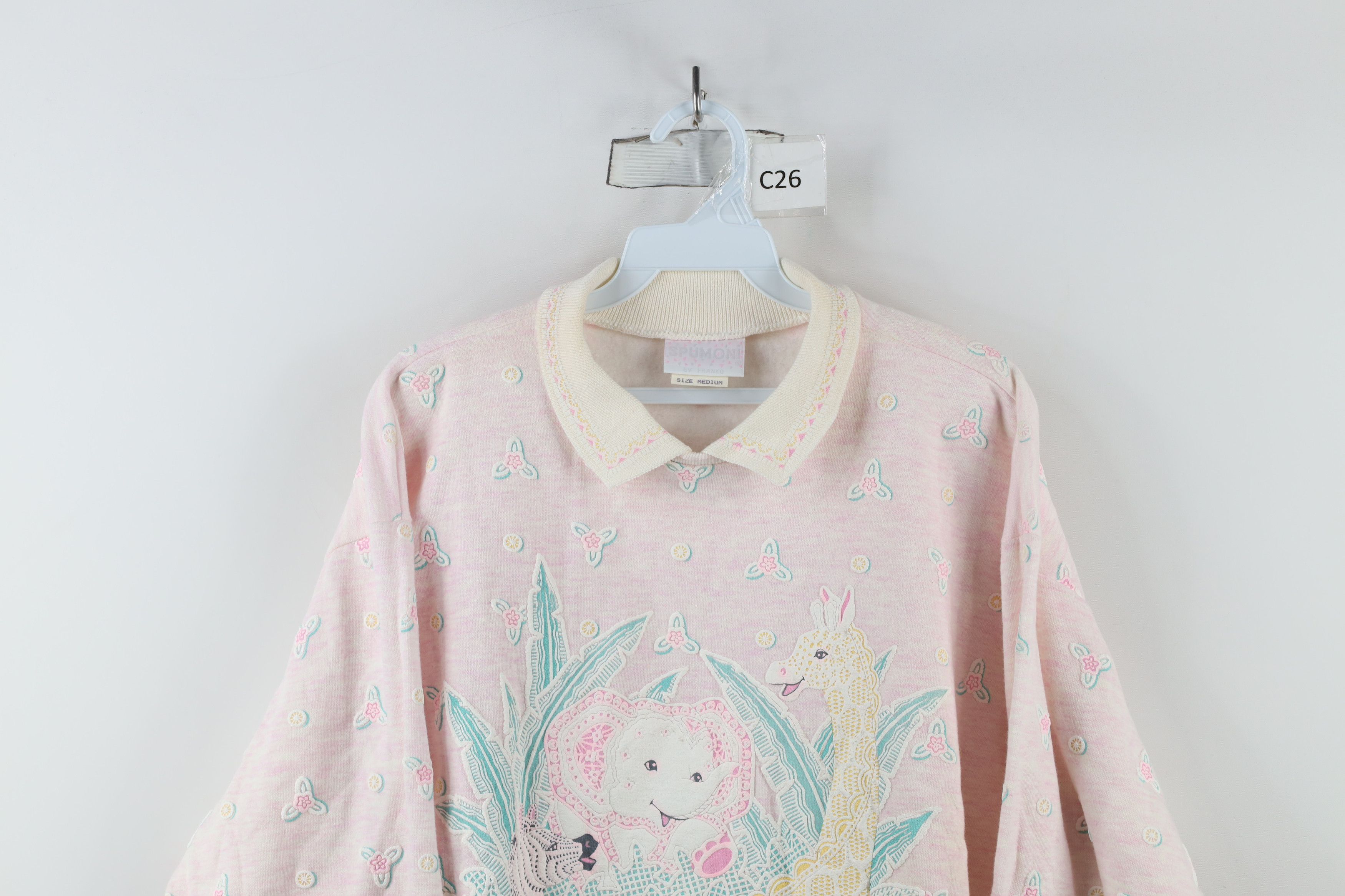 Vintage Deadstock Vintage 90s Fairy Kei Kawaii Collared Sweatshirt Size M / US 6-8 / IT 42-44 - 2 Thumbnail