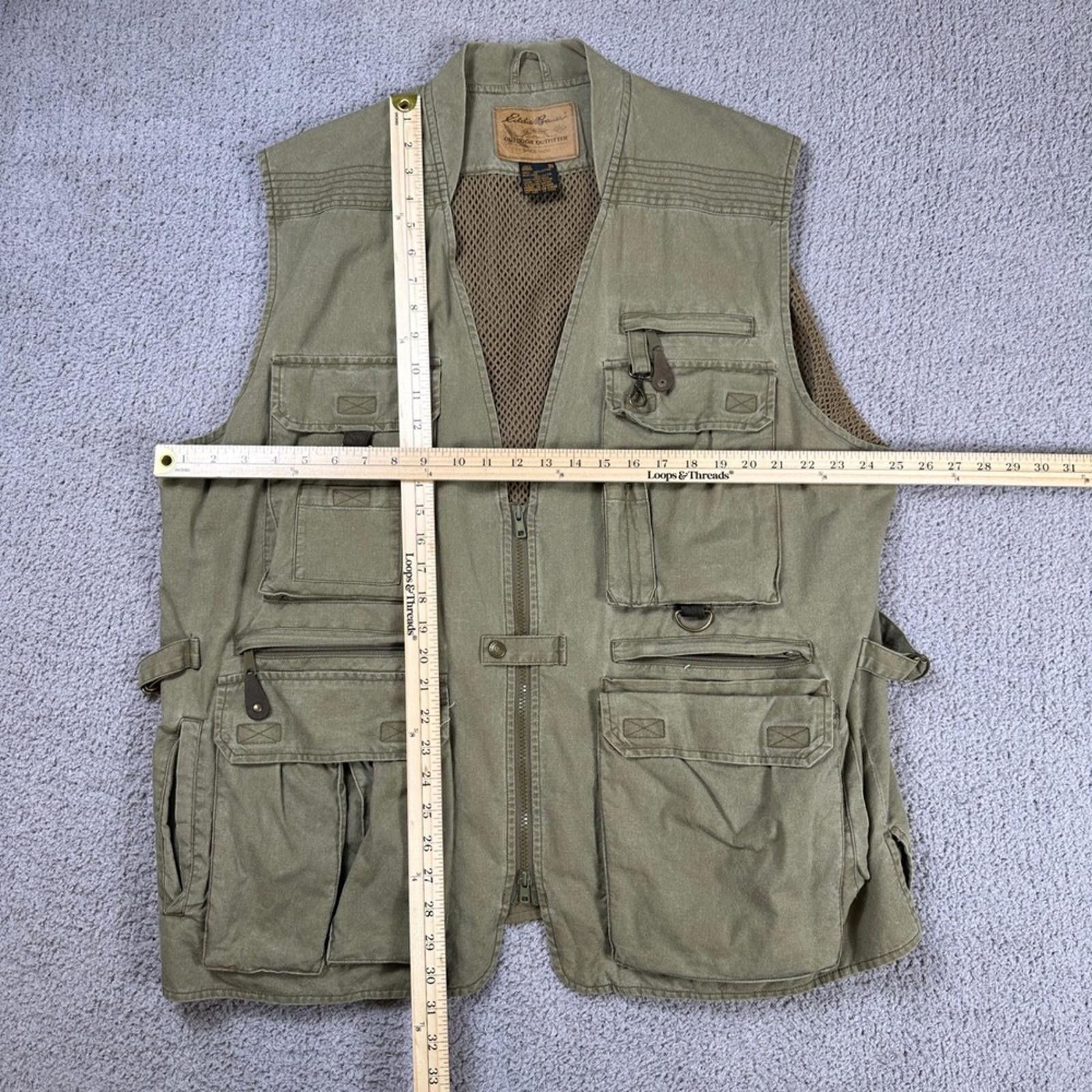 Eddie Bauer Eddie Bauer Utility Vest Mens XL Fishing Hunting Khaki Tan Size US XL / EU 56 / 4 - 2 Thumbnail
