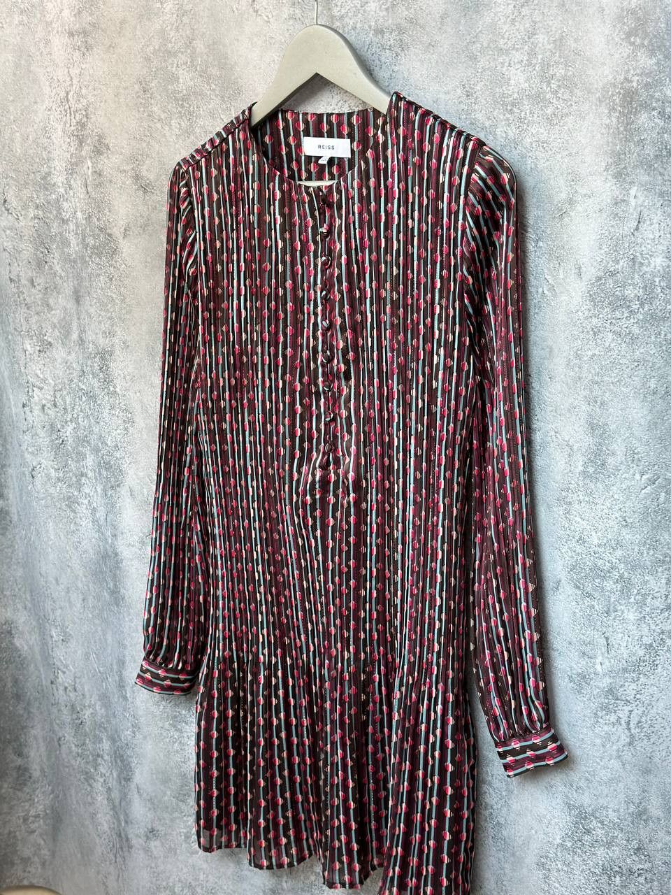 Reiss Reiss Celia Plated Midi Dress Crew Neck Size M / US 6-8 / IT 42-44 - 1 Thumbnail