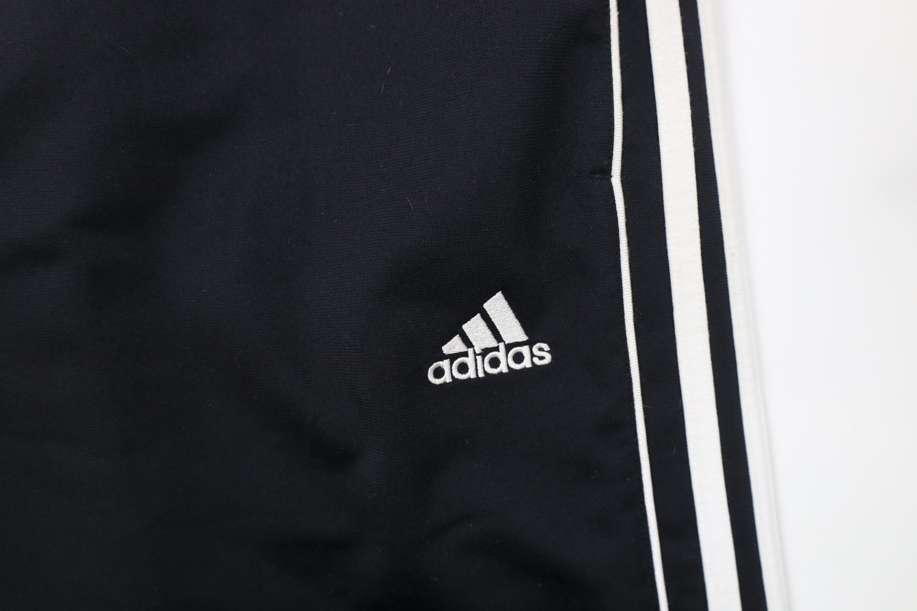 Adidas × Vintage Vintage 90s Y2K Adidas Striped Wide Leg Sweatpants Black Size US 36 / EU 52 - 6 Thumbnail