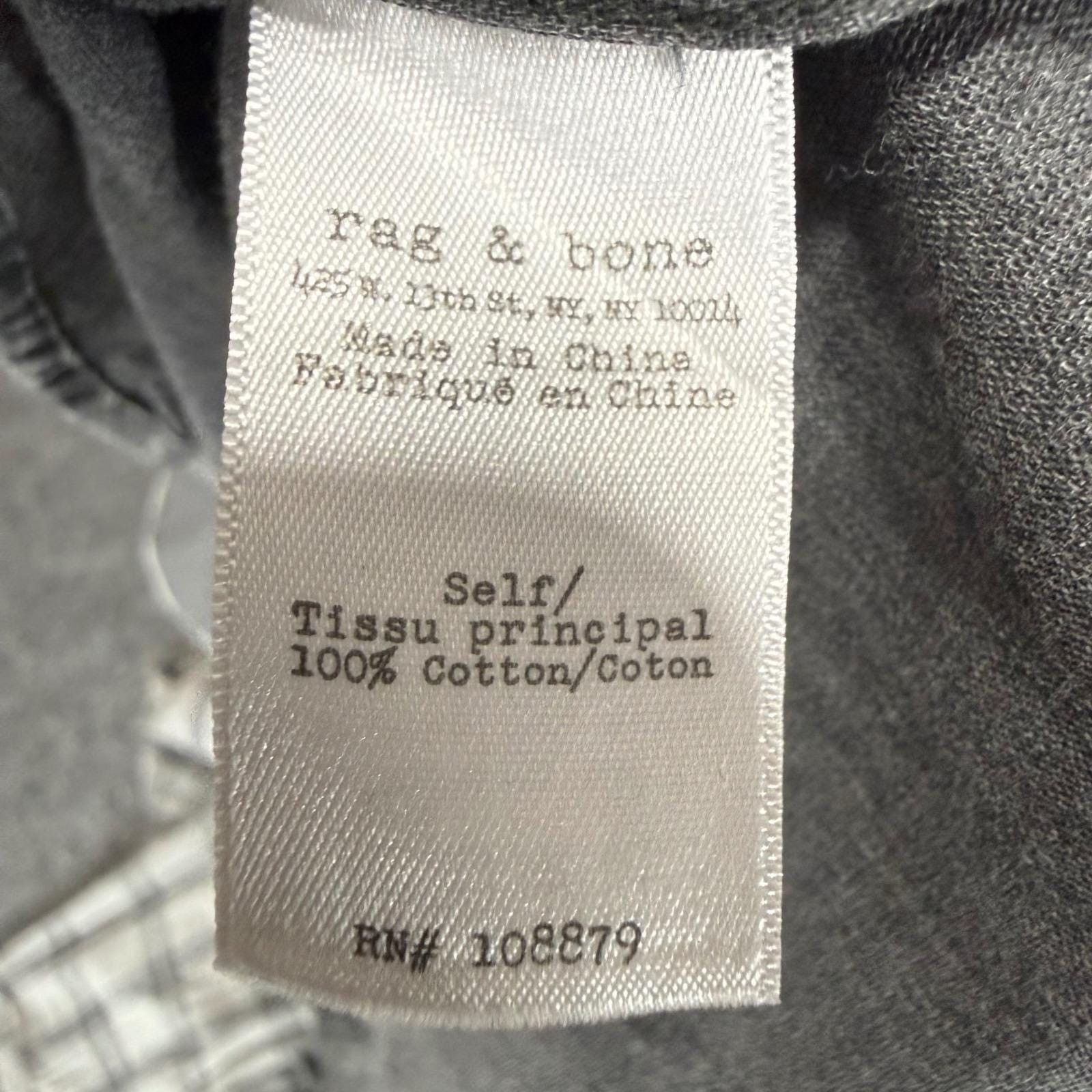 Rag & Bone Rag & Bone Mens Medium Grey Plaid Button Up Shirt Cotton Size US M / EU 48-50 / 2 - 3 Thumbnail