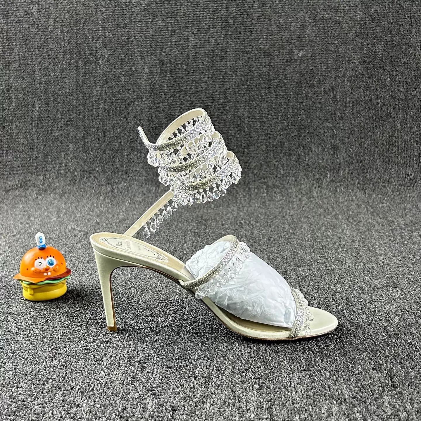 Rene Caovilla Rene Caovilla Silver Crystal-Embellished Sandals 37 Size US 6.5 / IT 36.5 - 4 Thumbnail