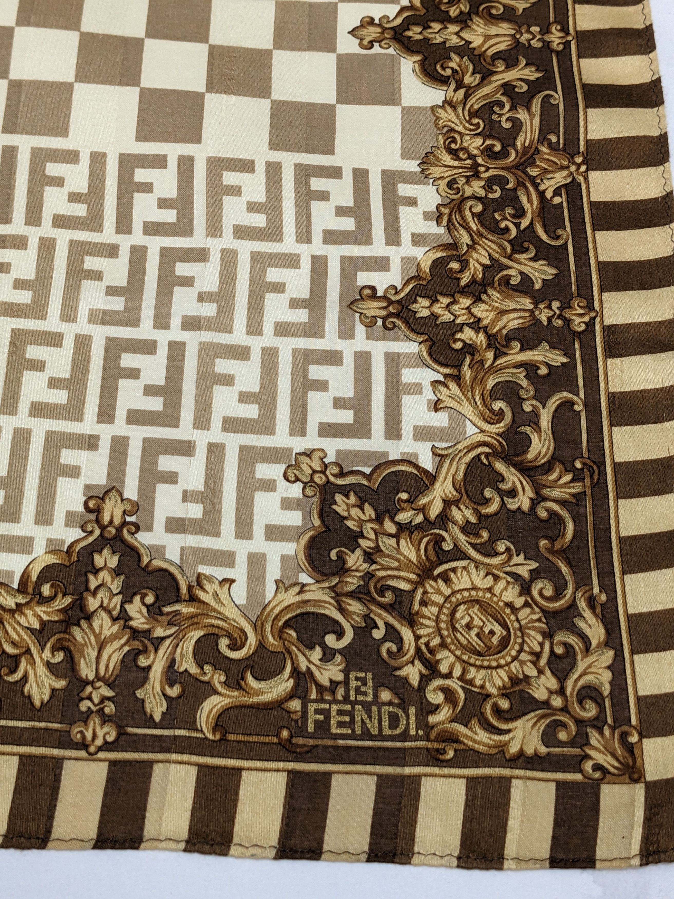 Fendi FENDI Zucca Silk Baroque Ornate Medallion Size ONE SIZE - 2 Thumbnail