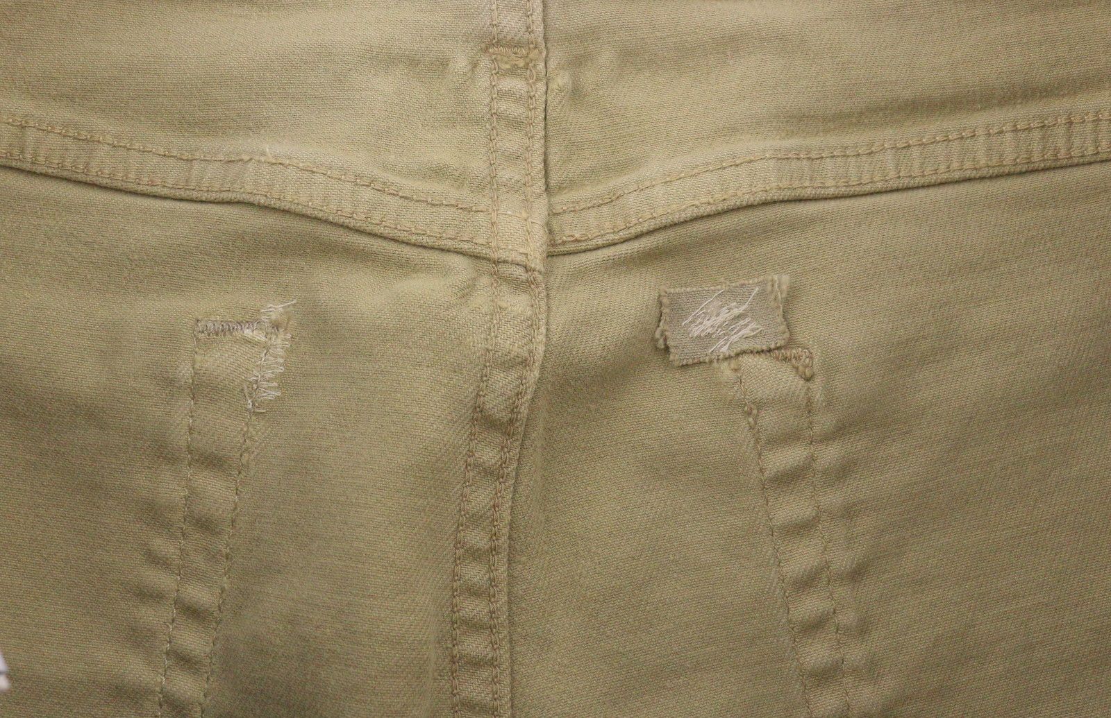 R13 BOY STRAIGHT 30 Khaki Stretch Washed Ankle Casual 86312 Size 30" / US 8 / IT 44 - 12 Thumbnail