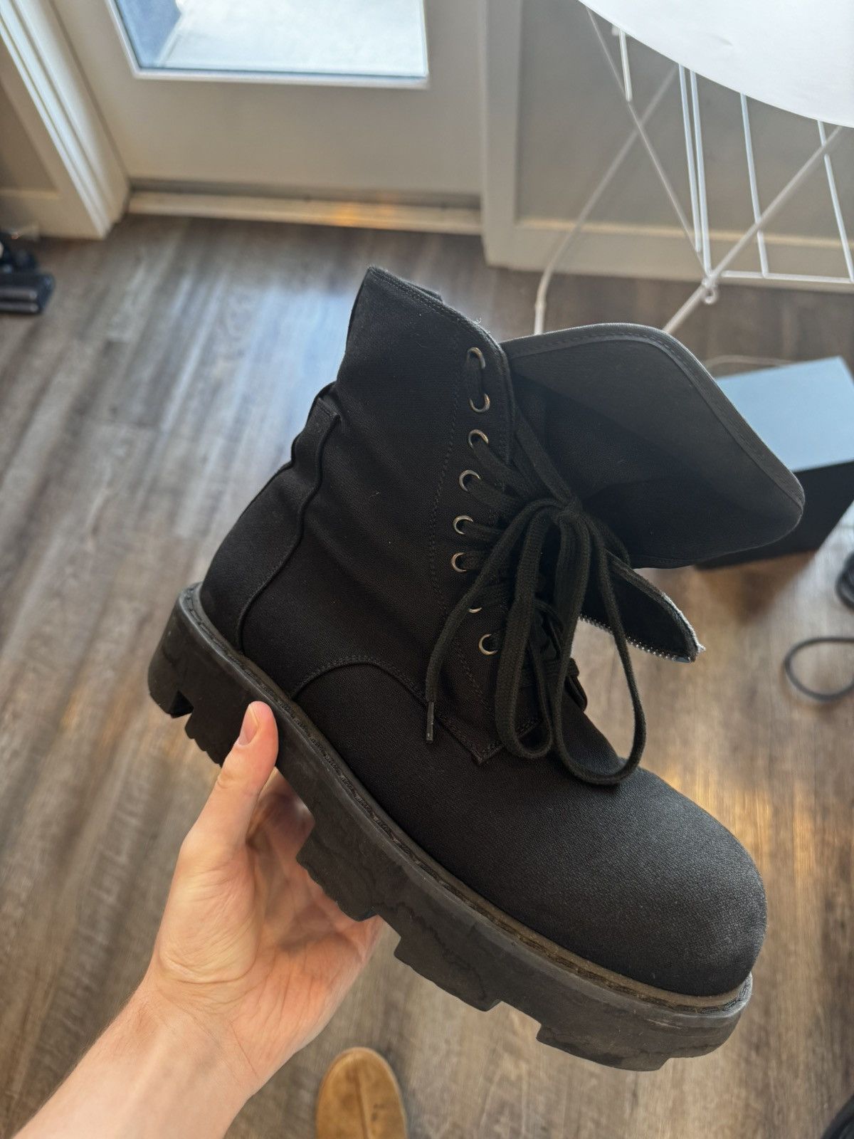 Rick Owens Drkshdw Rick Owens Megatooth Canvas Army Boots Size US 9 / EU 42 - 3 Thumbnail