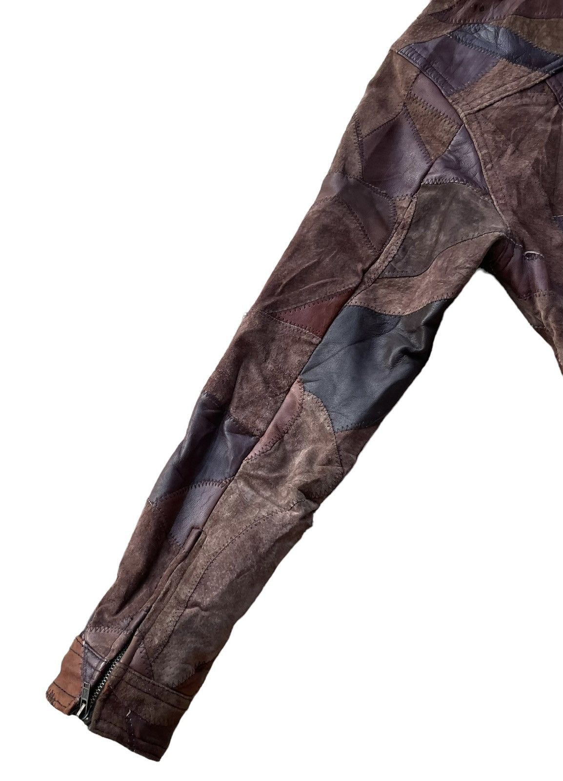 Leather Vintage ASW Patchwork Pigskin Leather Jacket Size M / US 6-8 / IT 42-44 - 20 Thumbnail