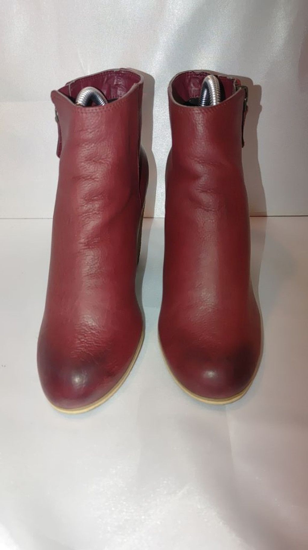 Nordstrom BP Brass Plum Leather Booties Size 8M Size US 8 / IT 38 - 3 Thumbnail