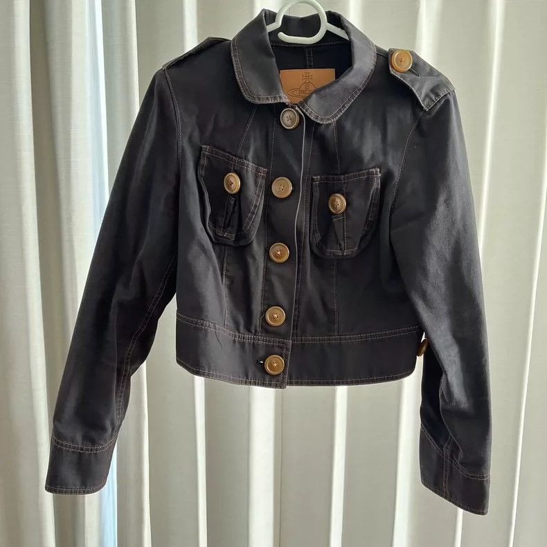 Vivienne Westwood Vivienne Westwood Black denim tight-fitting short jacket t Size S / US 4 / IT 40 - 3 Thumbnail