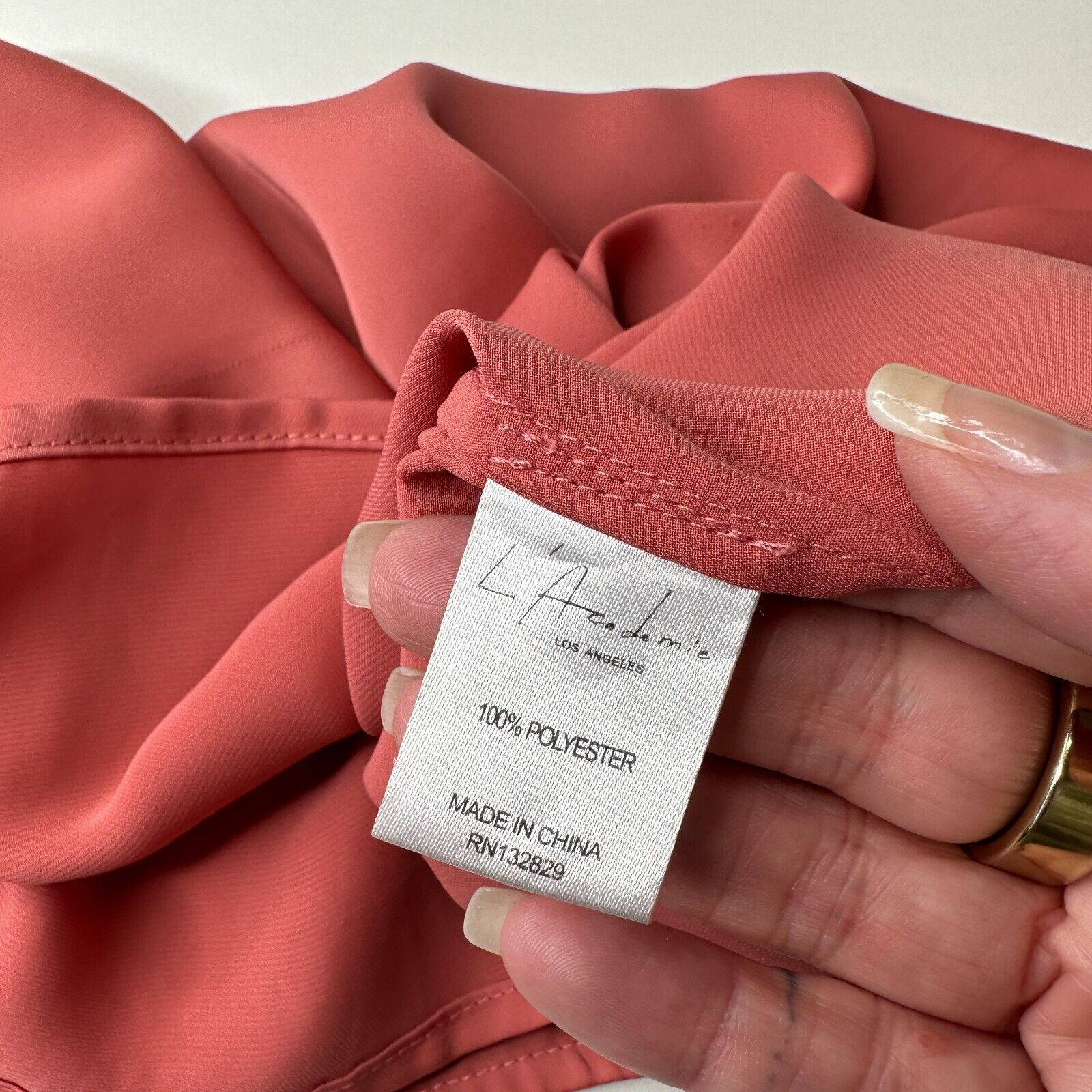 Other L'Academie Peach 5-Button Loop Tank Adj Straps Cami Top L Size L / US 10 / IT 46 - 12 Thumbnail