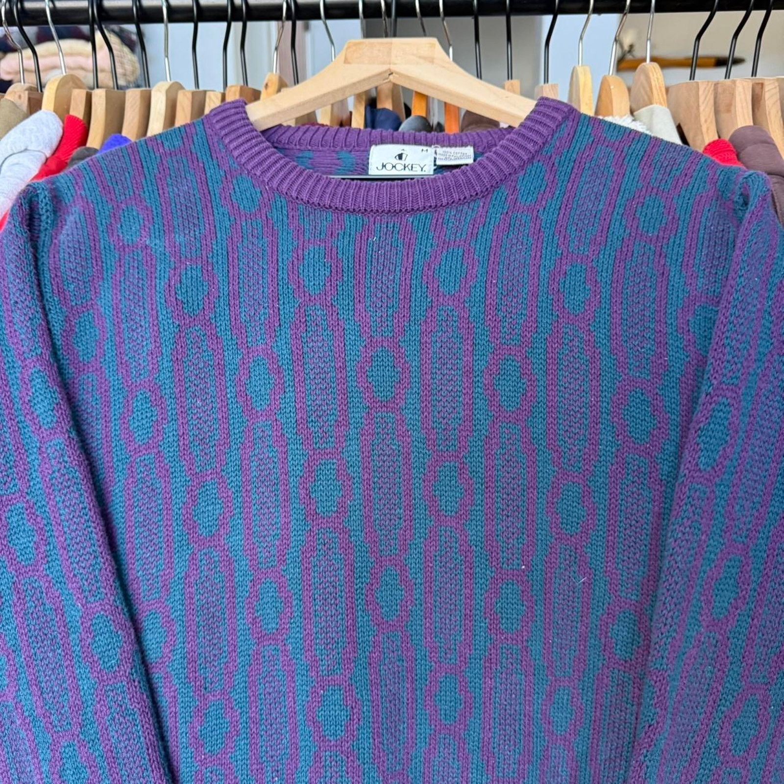 Jockey Vintage Jockey Geometric Sweater With Really Cool Pattern Size US M / EU 48-50 / 2 - 3 Thumbnail