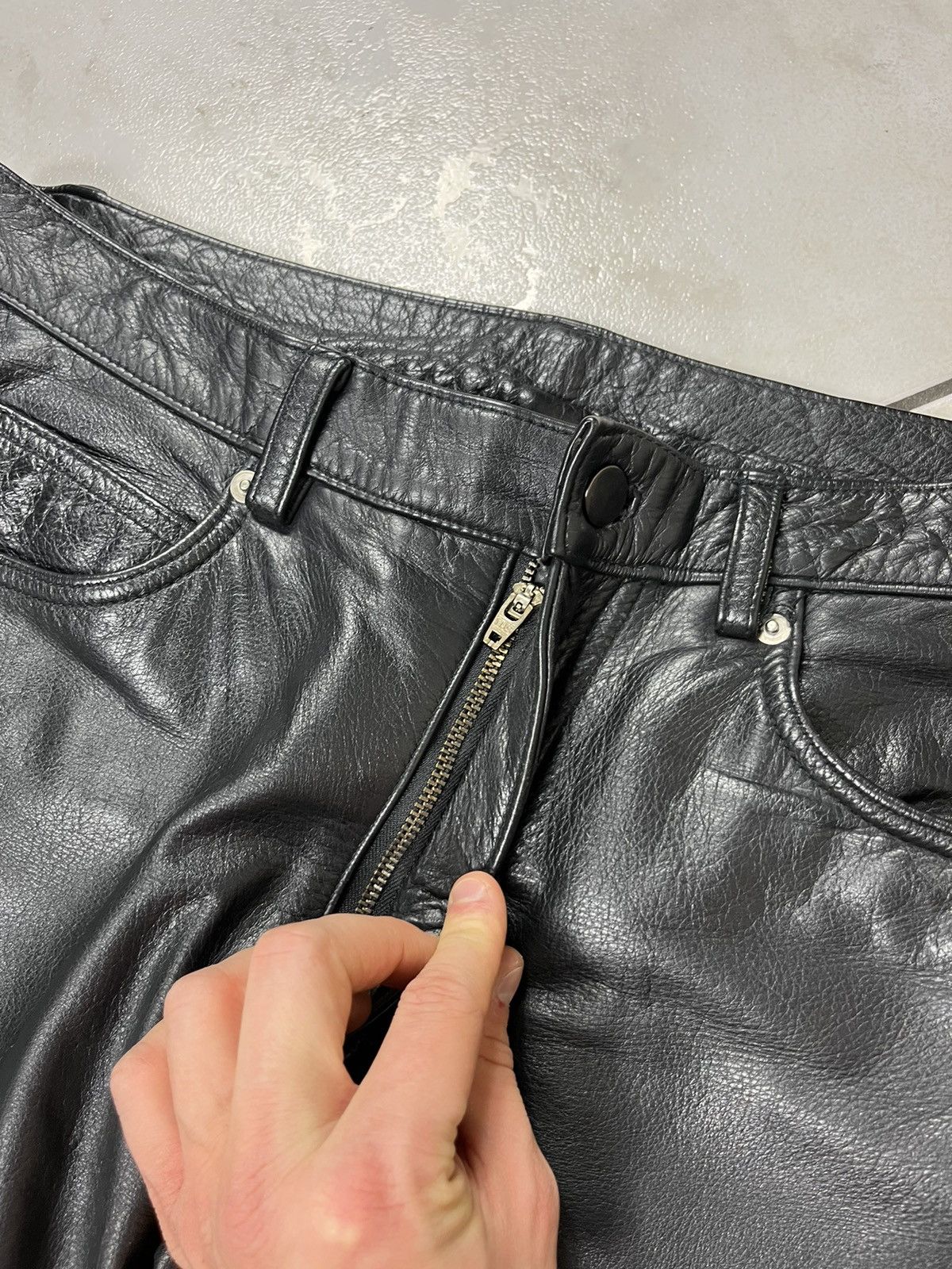Leather × Vintage Vintage Conwell 32x32 leather classic pants trousers Size US 32 / EU 48 - 18 Thumbnail