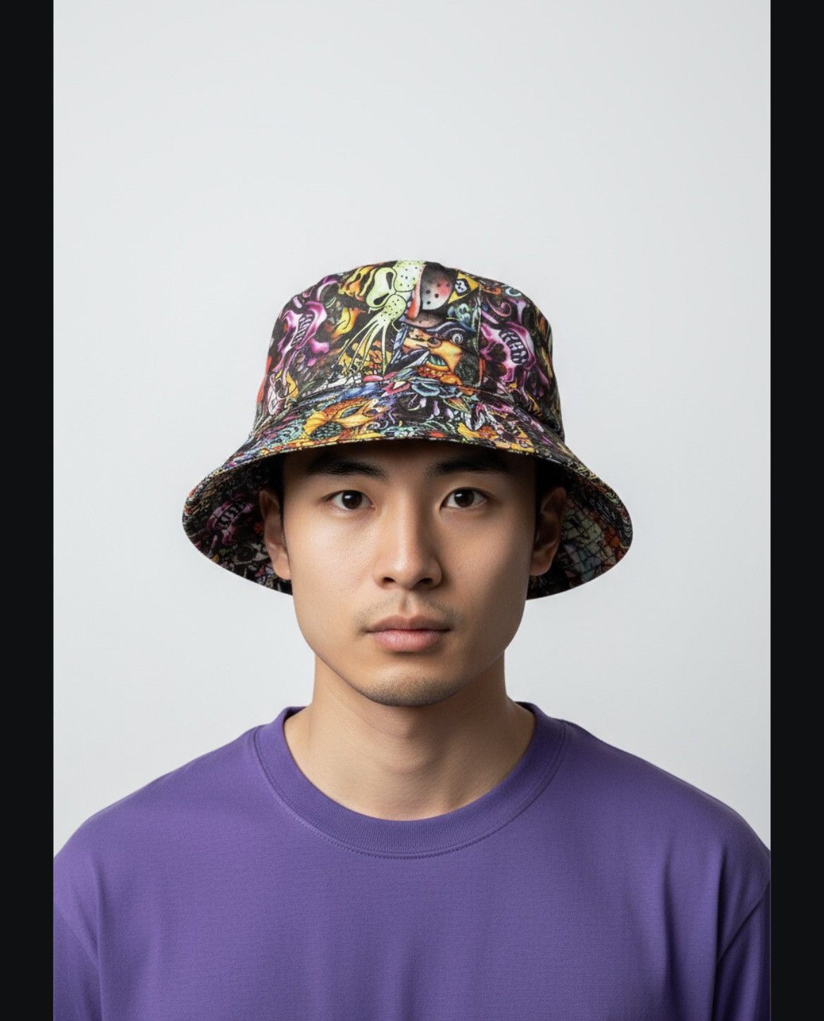 Ed Hardy Y2K Ed Hardy Unisex Reversible Bucket Hat Tattoo Art & Black Size ONE SIZE - 2 Thumbnail
