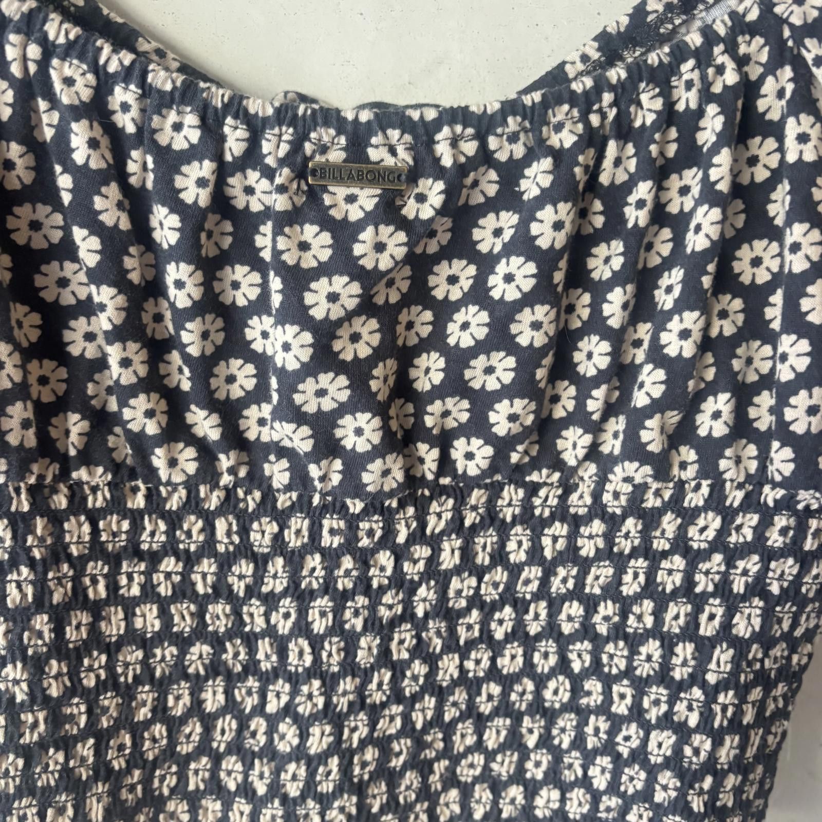 Billabong Billabong Women's Floral Puff Sleeve Smocked Crop Top Size L / US 10 / IT 46 - 2 Thumbnail