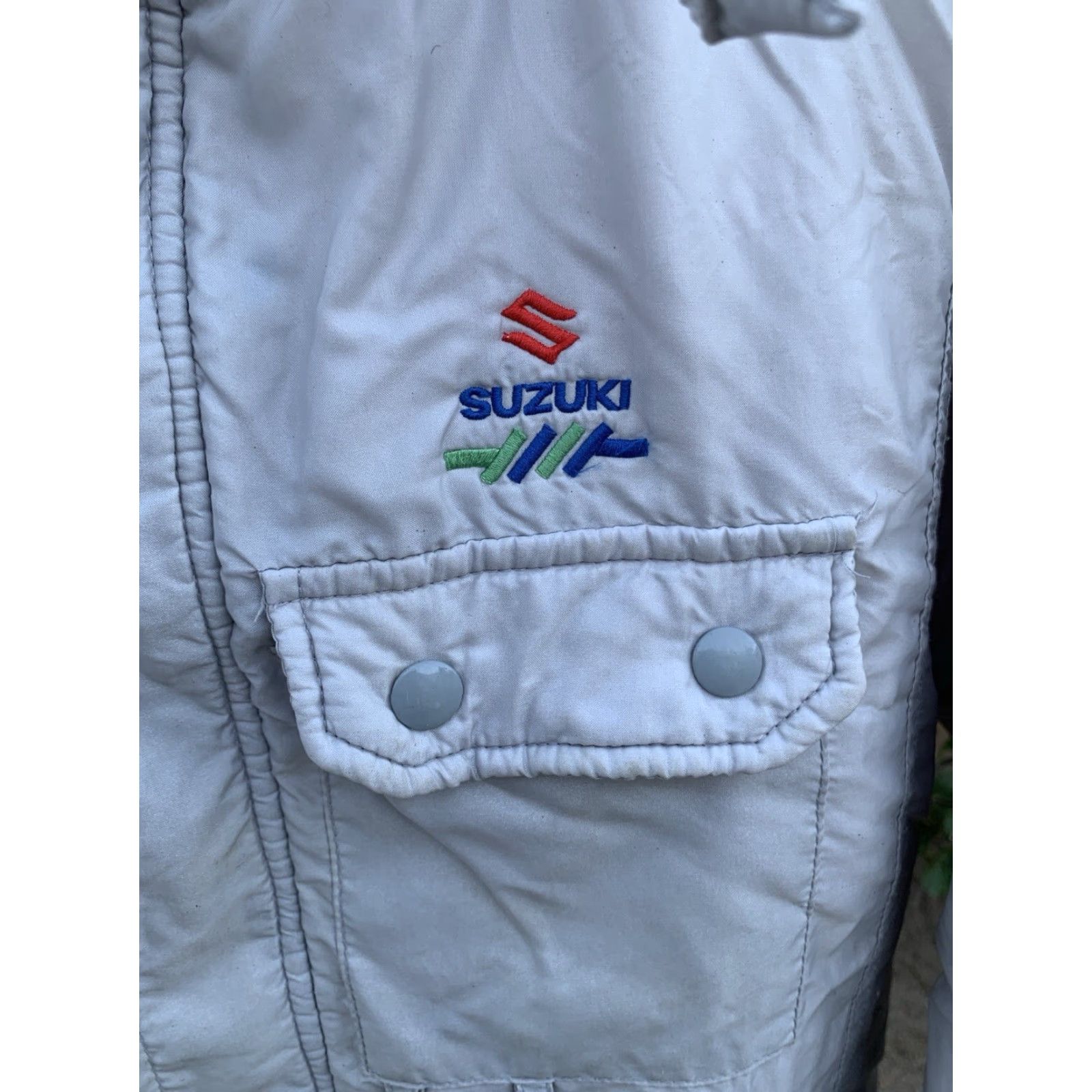 Vintage VINTAGE Swingster Jacket Motorcycle Jacket Mens L Gray Distressed Thrashed Distressed Racing Embroidered Logo Full Zip Notions As-Is Size US L / EU 52-54 / 3 - 7 Thumbnail