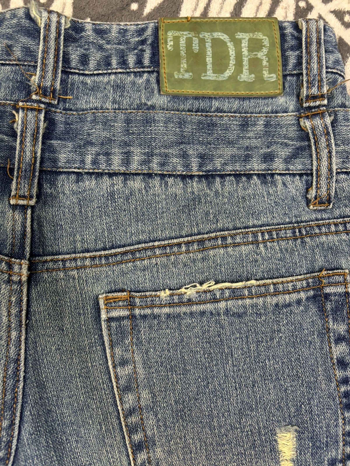 Japanese Brand Vintage Japanese Brand TDR Double Waist Distressed Jeans Size US 31 - 10 Thumbnail