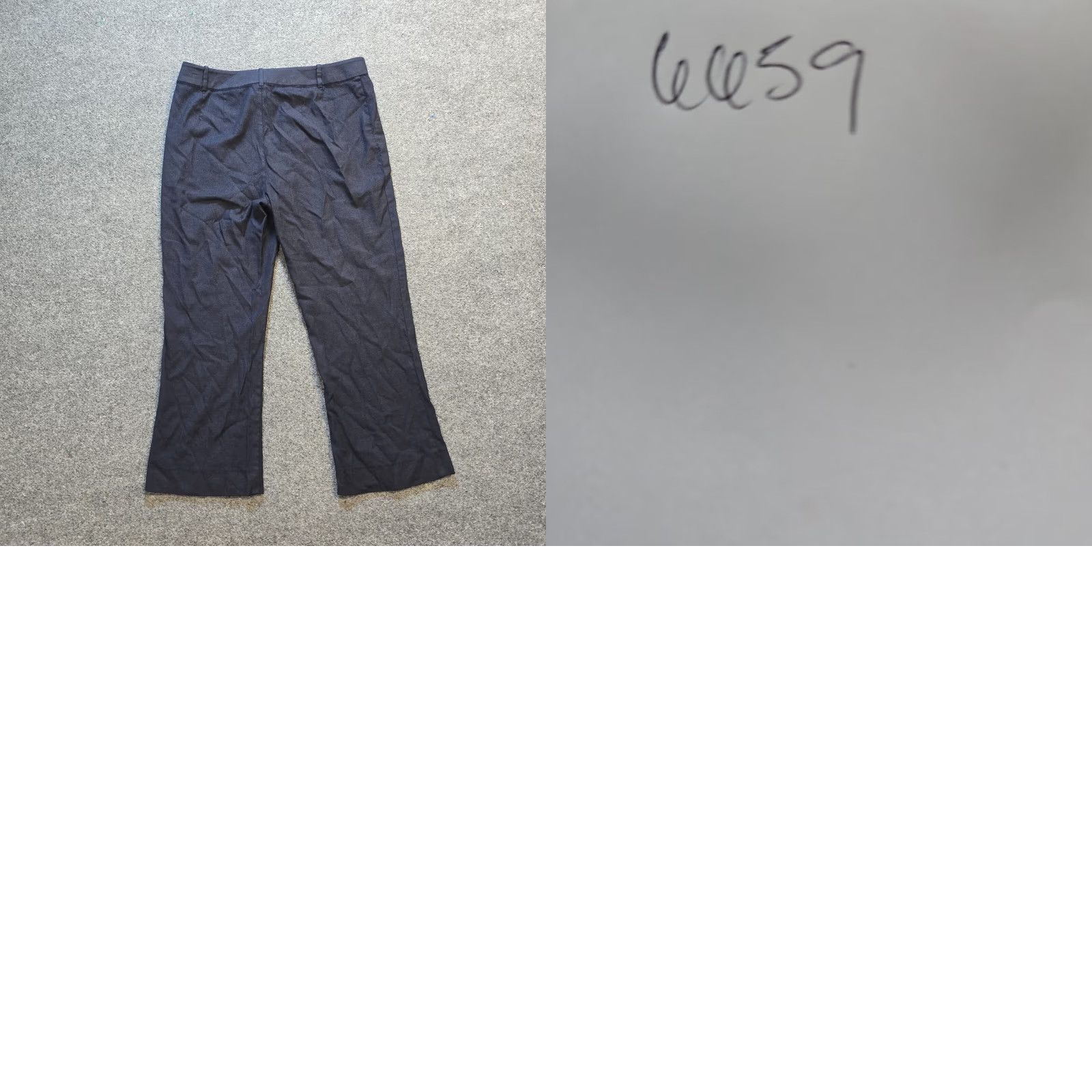 Vintage St John Pants Womens Size 10 Petite Blue Twill Bootcut Flat Front Casual Dress Pants Capsule Casual Size 32" / US 10 / IT 46 - 8 Thumbnail