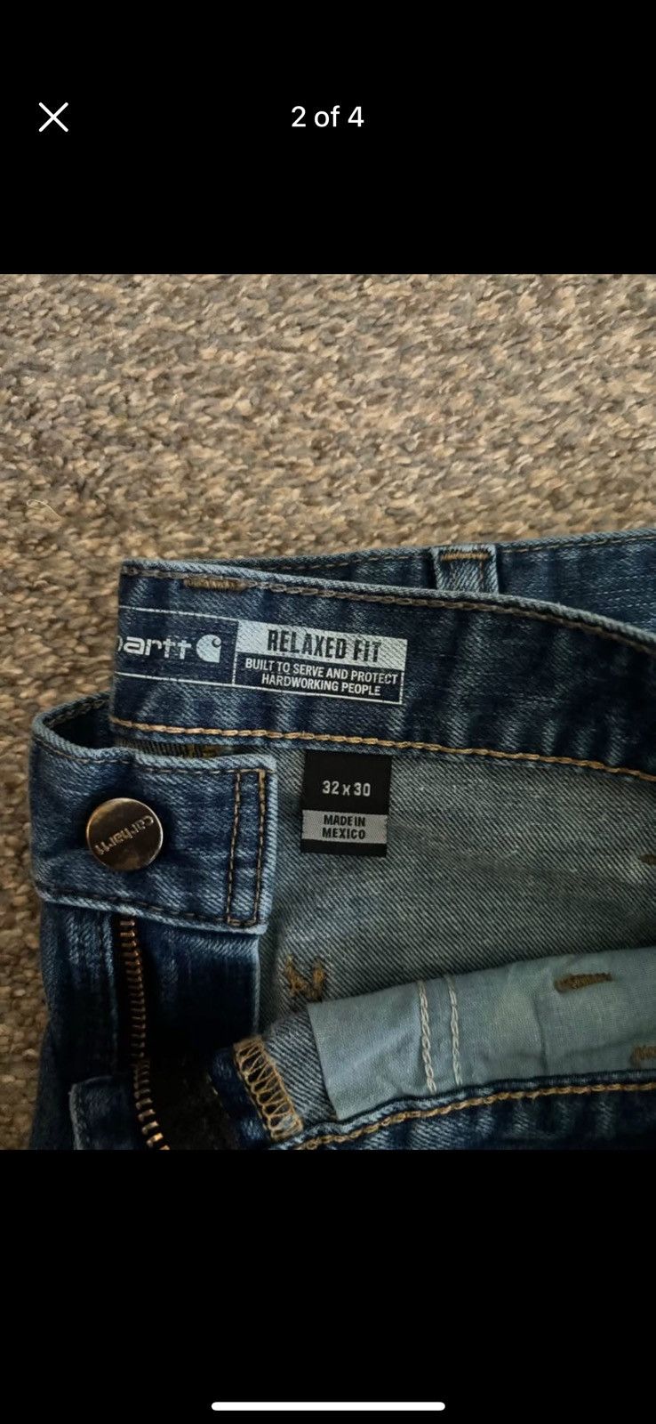 Carhartt × Vintage Vintage distressed work pants Size US 32 / EU 48 - 2 Thumbnail