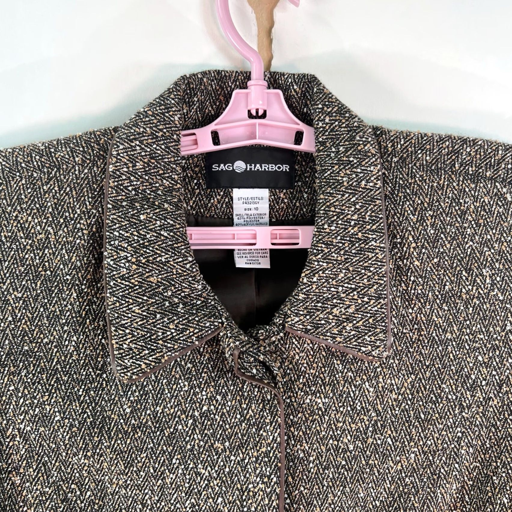 Vintage Sag Harbor Blazer Jacket Women Classic Solid Gray Long Sleeve Size 10 Size L / US 10 / IT 46 - 4 Thumbnail