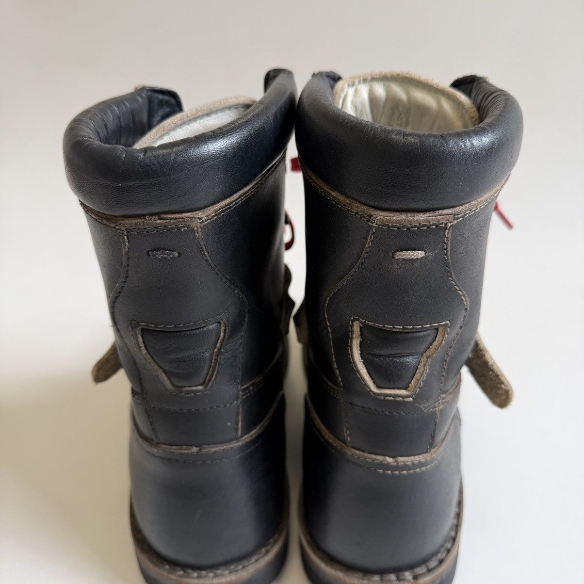 Maison Margiela Distressed Black Leather Combat Boots Size US 11 / EU 44 - 14 Thumbnail
