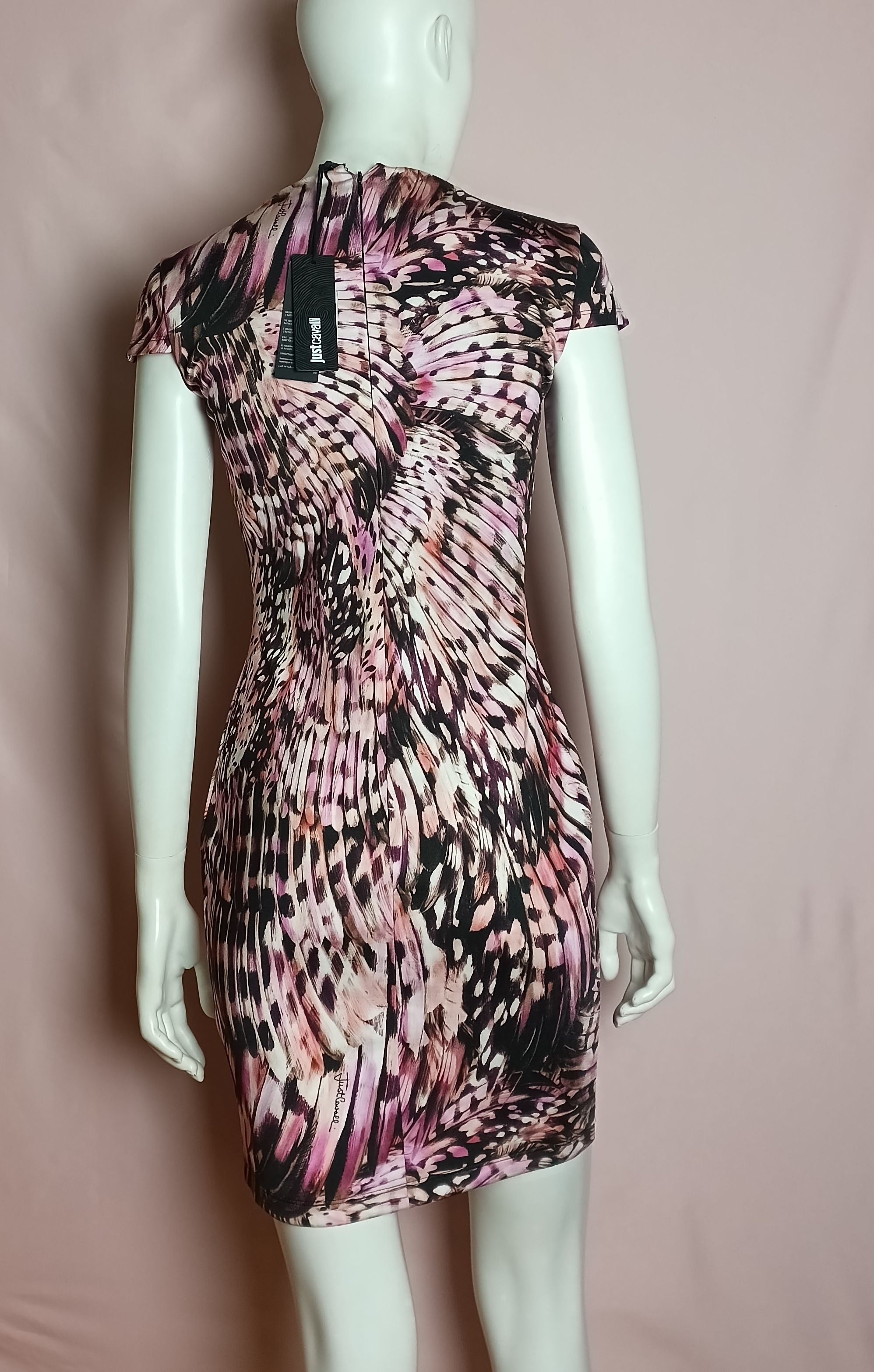 Roberto Cavalli NWT Just Cavalli by Roberto Cavalli Feather Print Dress Size M / US 6-8 / IT 42-44 - 3 Thumbnail