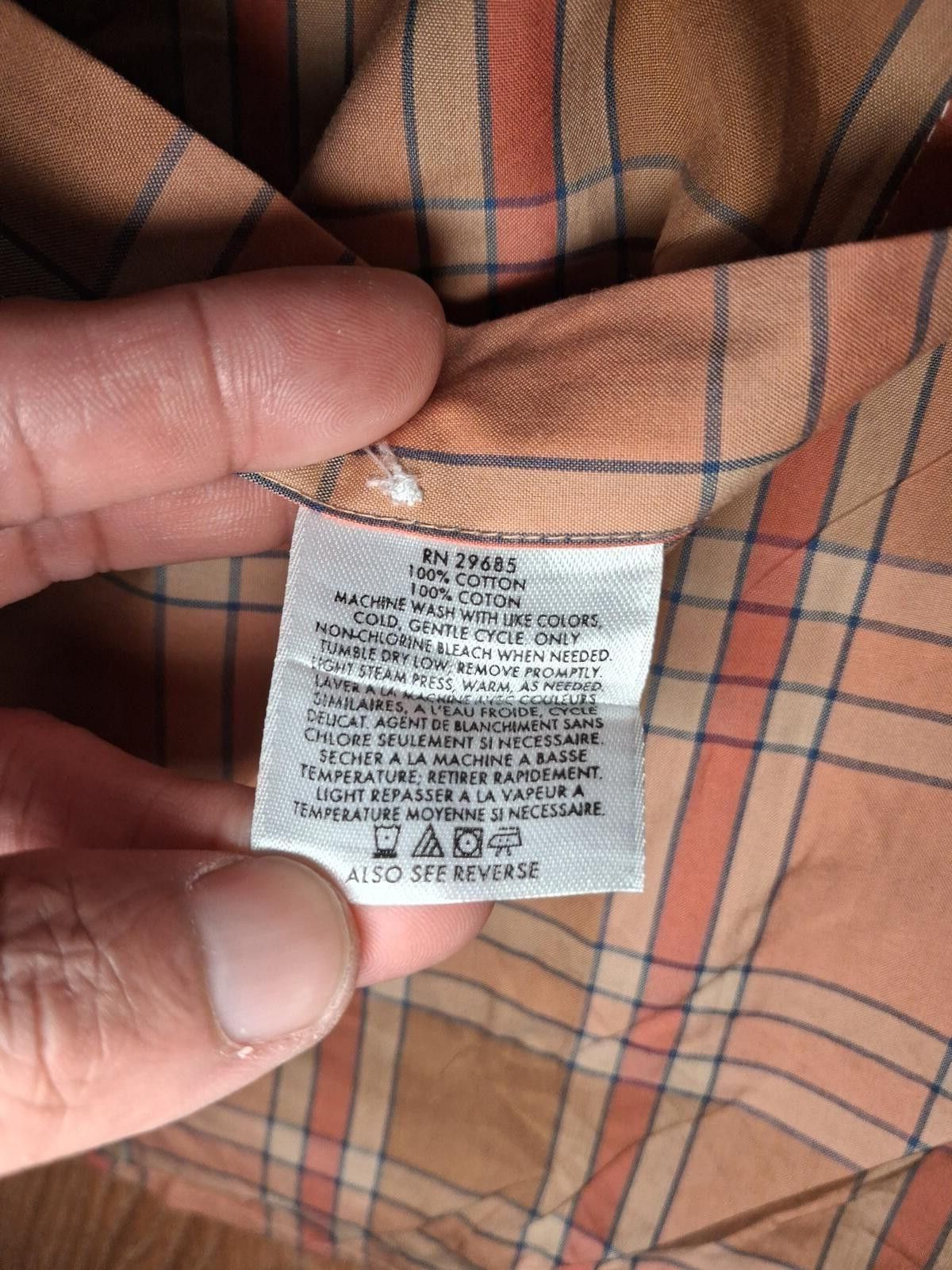 Pendleton Pendleton Button Up Shirt Mens XL Orange Check Cotton Size US XL / EU 56 / 4 - 3 Thumbnail