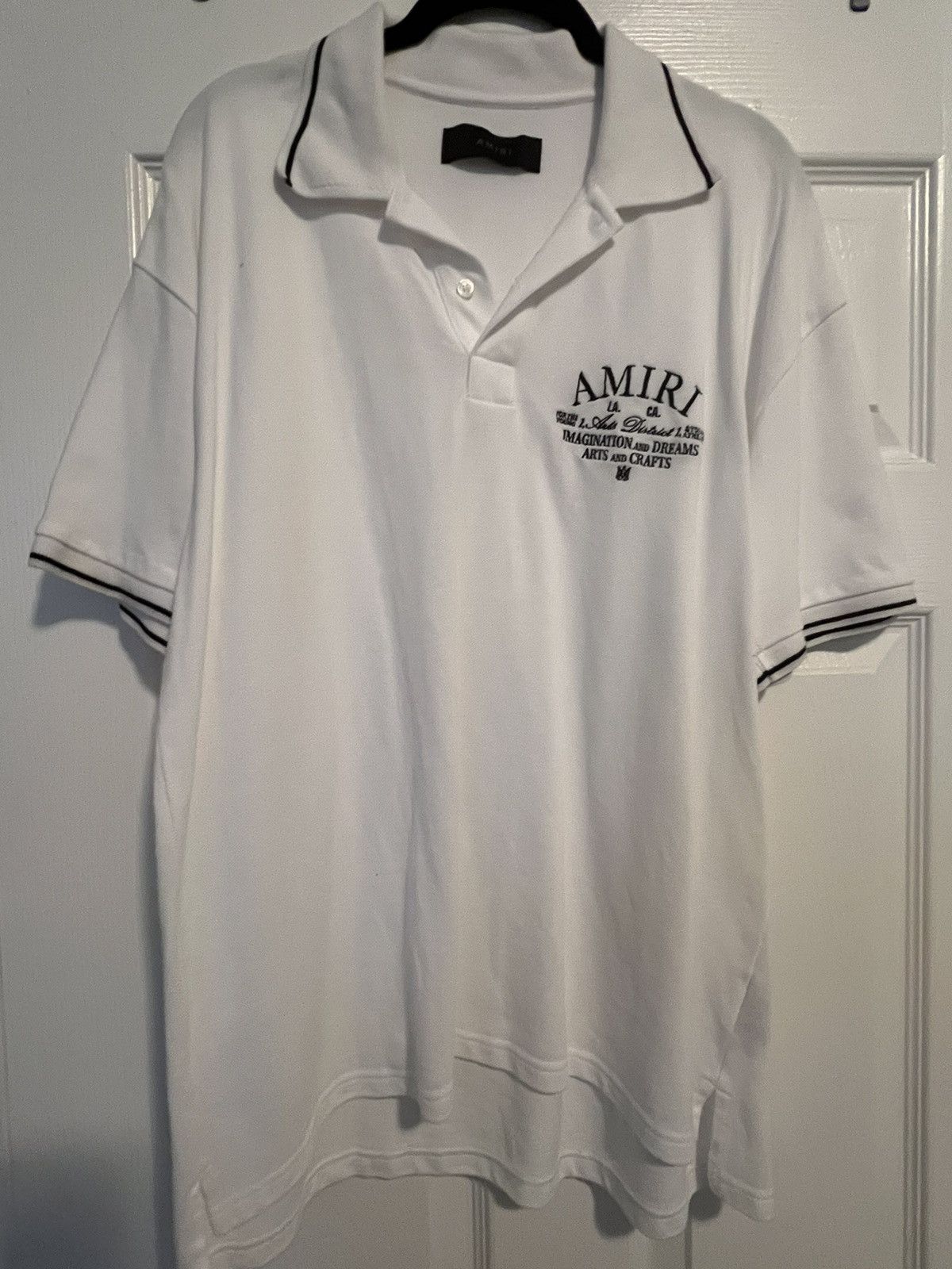 Amiri AMIRI Logo-Embroidered Polo Shirt Size Medium Size US M / EU 48-50 / 2 - 2 Thumbnail