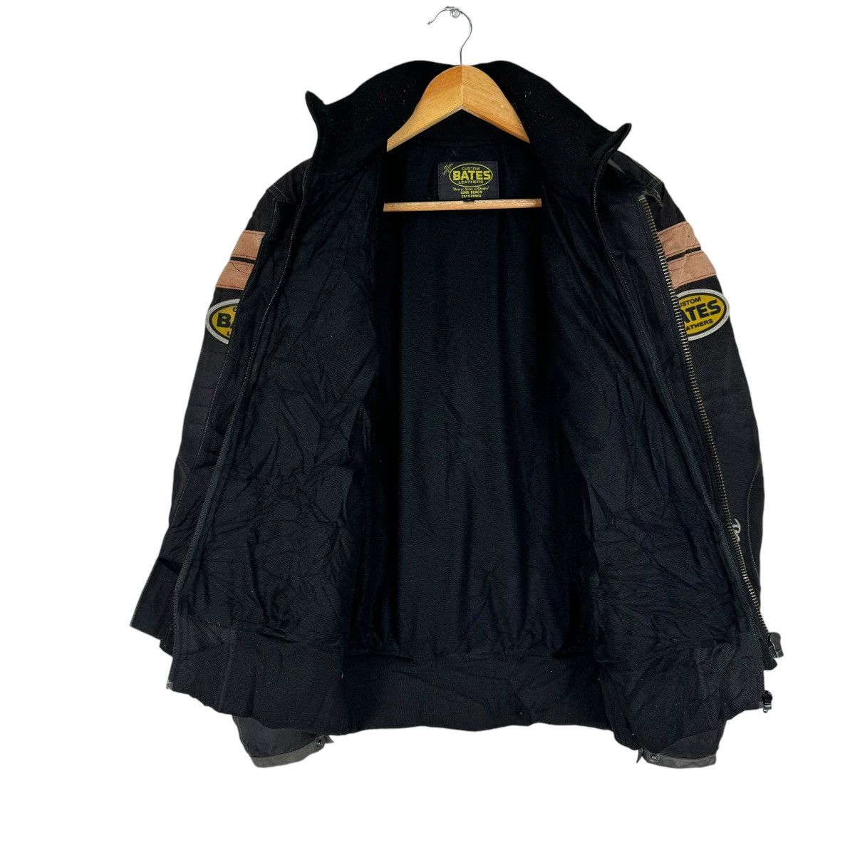 Bates Hats ❄️BATES LONG BEACH RACING BIKERS JACKET Size US L / EU 52-54 / 3 - 9 Thumbnail