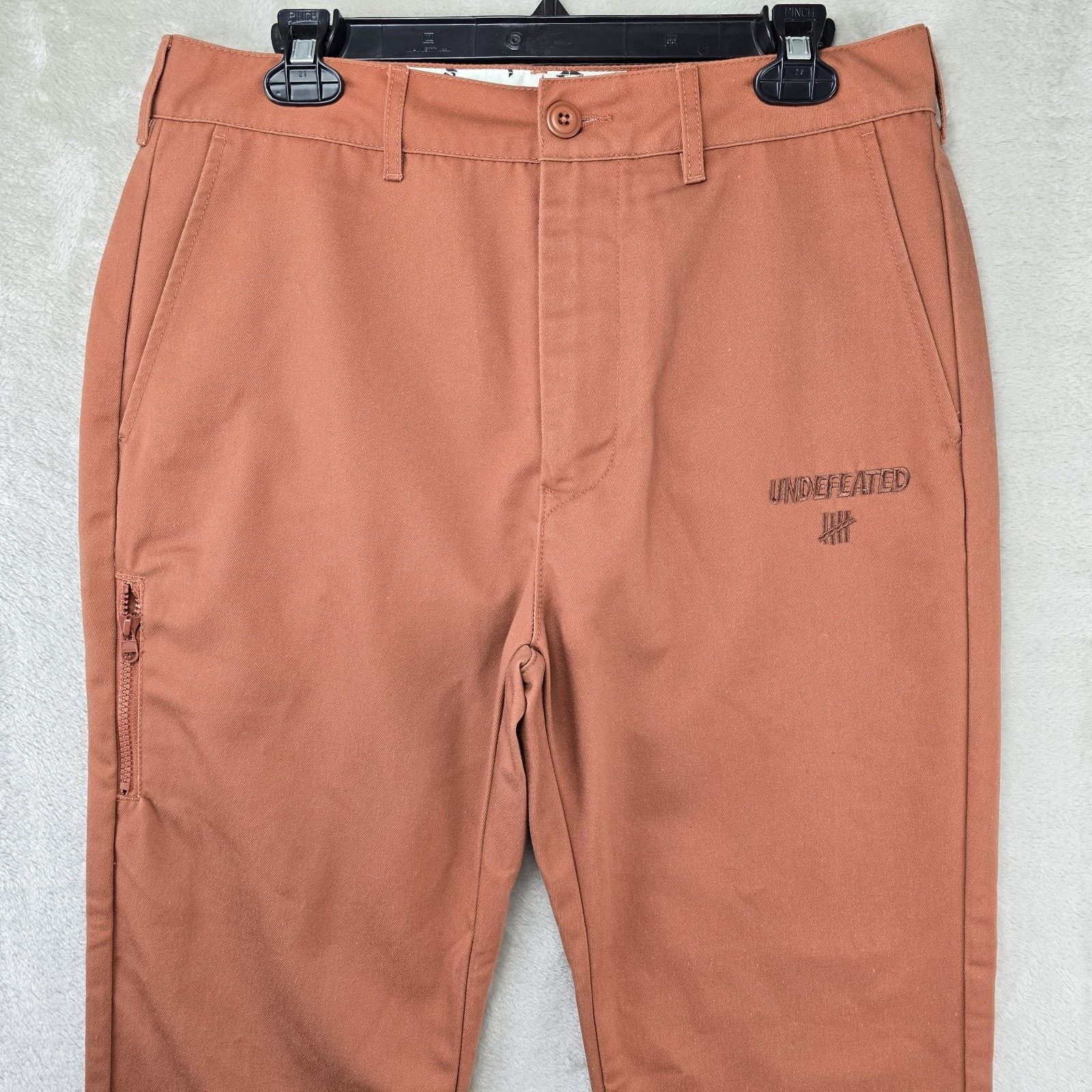 Undefeated Undefeated Pants Mens 32x29 Orange Brown Chino Work Wear Size US 32 / EU 48 - 3 Thumbnail