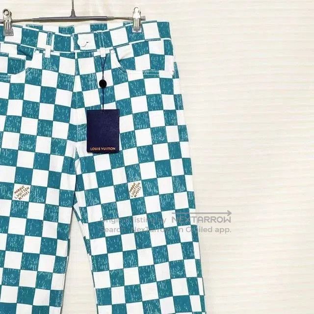 Louis Vuitton Louis Vuitton Checker Denim Straight Pants. Size US 30 / EU 46 - 3 Thumbnail