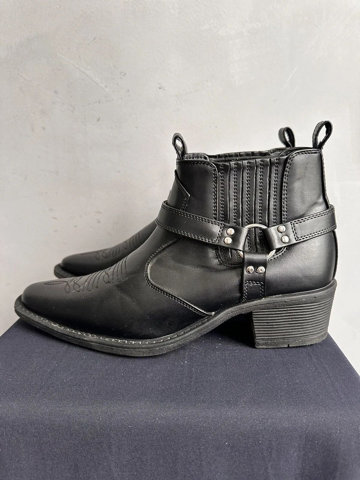 Western Rise VINTAGE BOOTS LEATHER AS 98 COWBOYS GUIDI WESTERN STYLE GOA Size US 7.5 / EU 40-41 - 1 Thumbnail