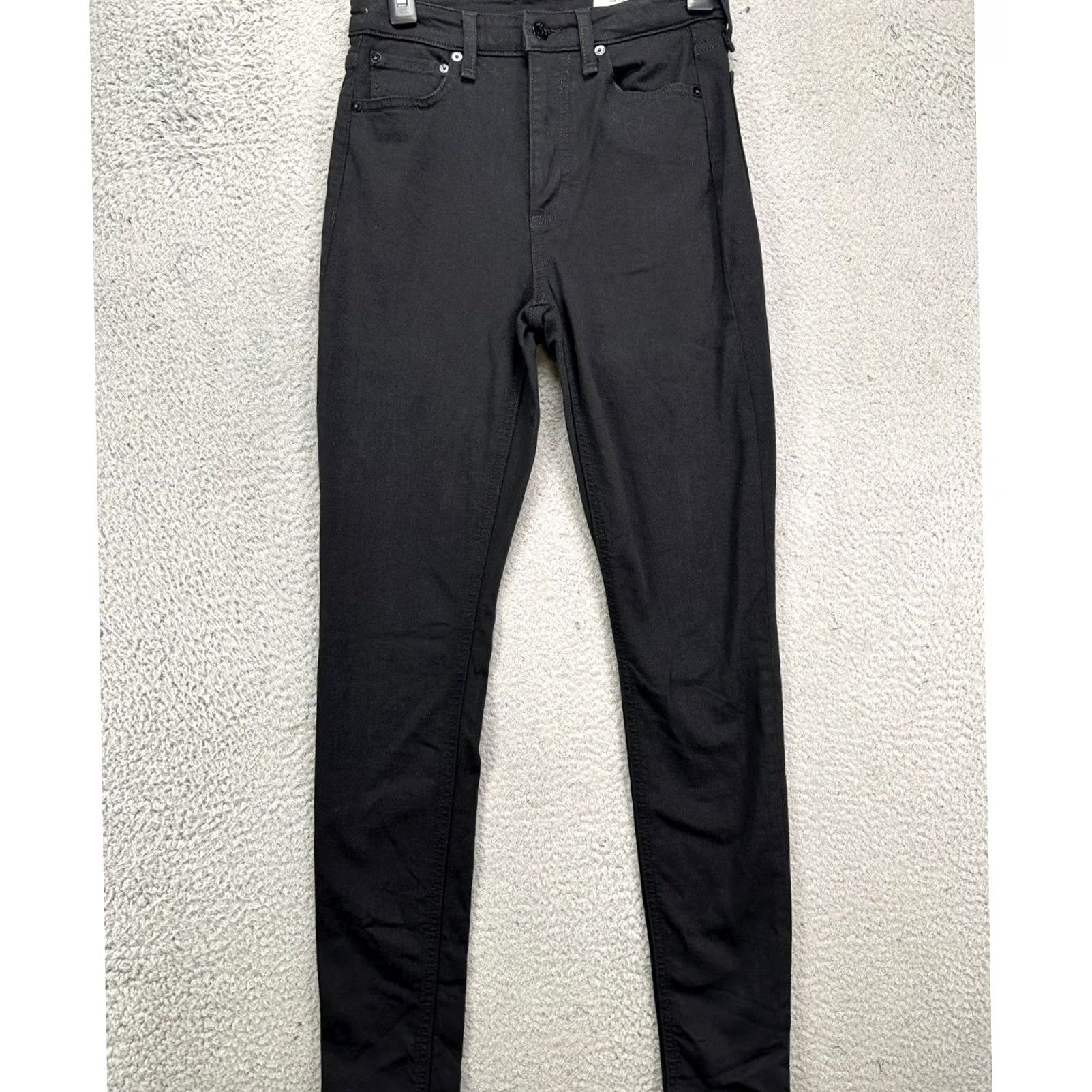 Rag & Bone Rag & bone Nina High-Rise Skinny Jeans Black 26 Women Slim Fit Stretch Denim EUC Size 26" / US 2 / IT 38 - 2 Thumbnail
