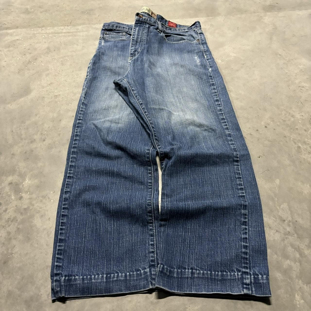 Quiksilver × Vintage Crazy Vintage Y2K/2000s Grunge Faded Medium Wash Quiskilvsr Skater Denim Jeans! Size US 34 / EU 50 - 3 Thumbnail