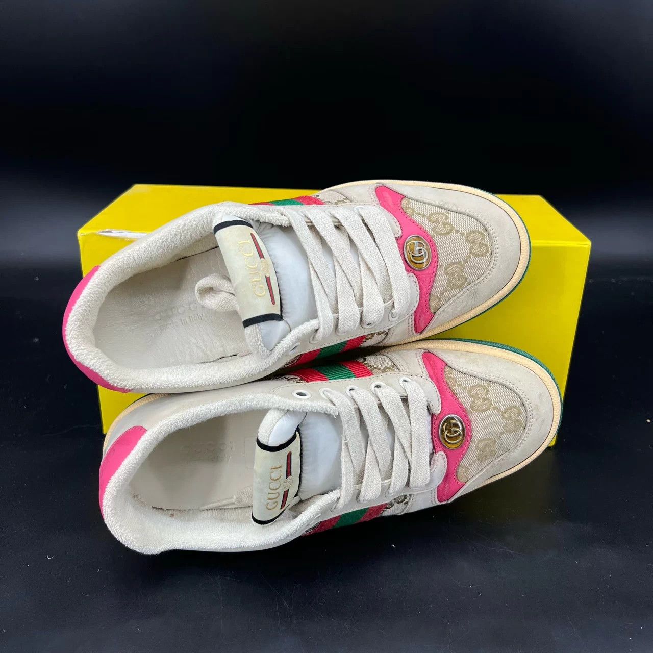 Gucci Gucci Rhyton Pink Distressed Sneakers 37 Size US 7 / IT 37 - 6 Thumbnail