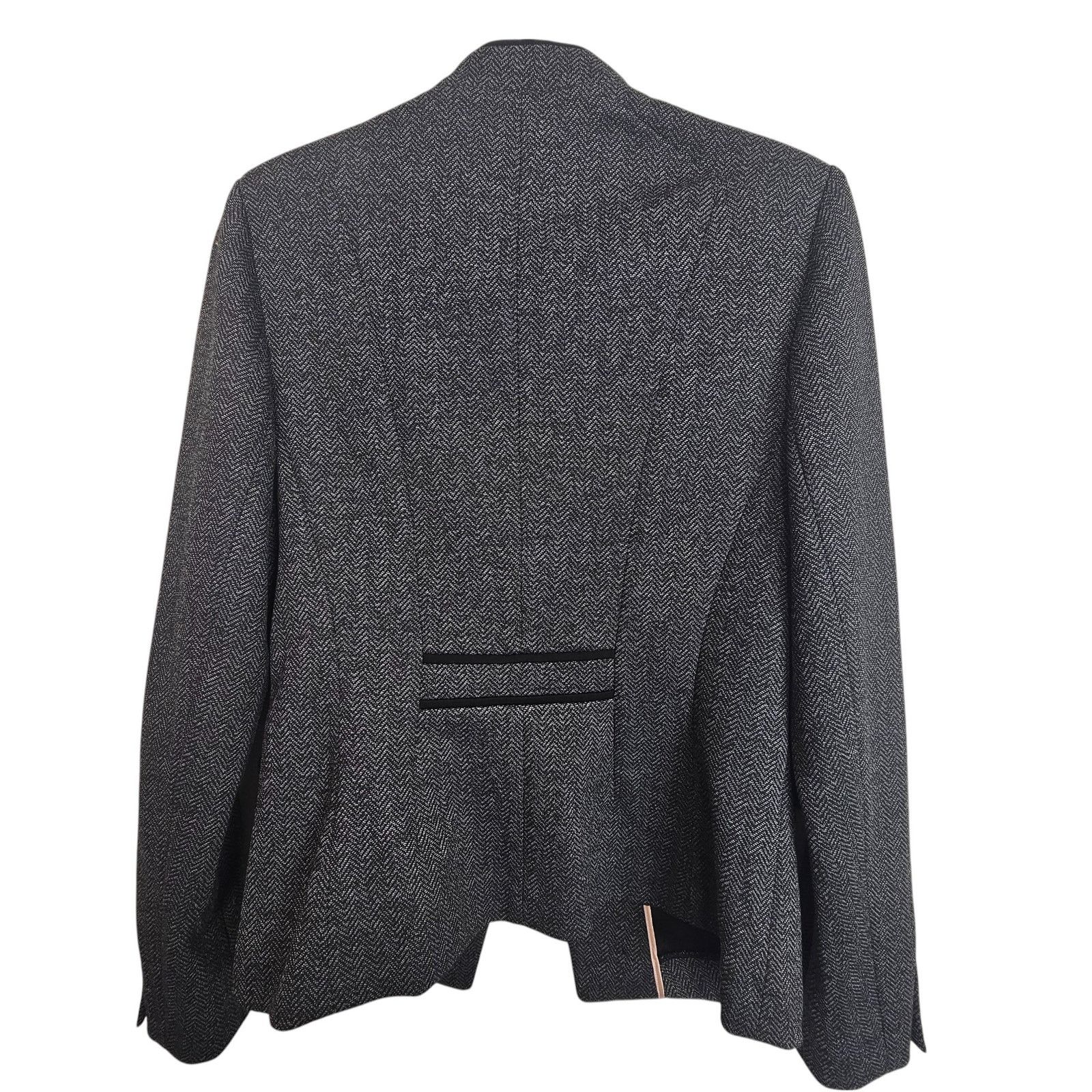 White House Black Market White House Black Market Womens Herringbone Blazer 10 Career Size L / US 10 / IT 46 - 8 Thumbnail