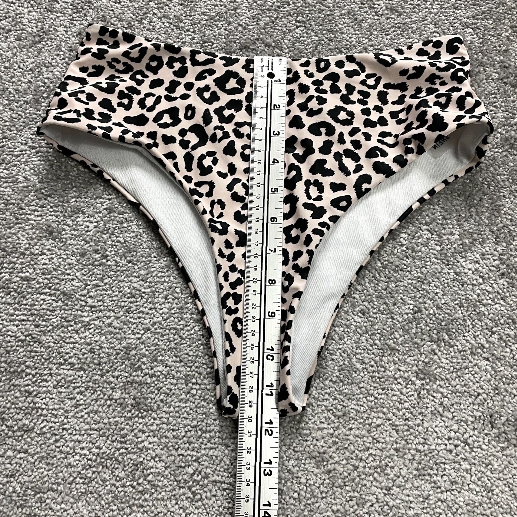 Shein Shein Swimwear Bikini Bottom Womens Small Beige Black Leopard High Rise Beach Size 28" / US 6 / IT 42 - 4 Thumbnail