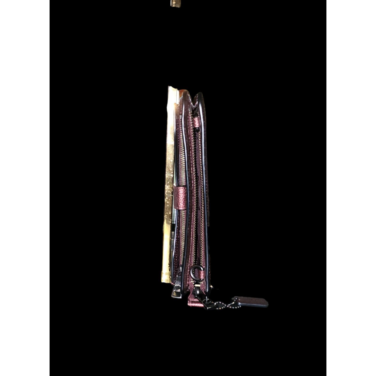 Coach COACH "Noah" In Metallic Cherry Leather Small Crossbody Bag Size ONE SIZE - 11 Thumbnail