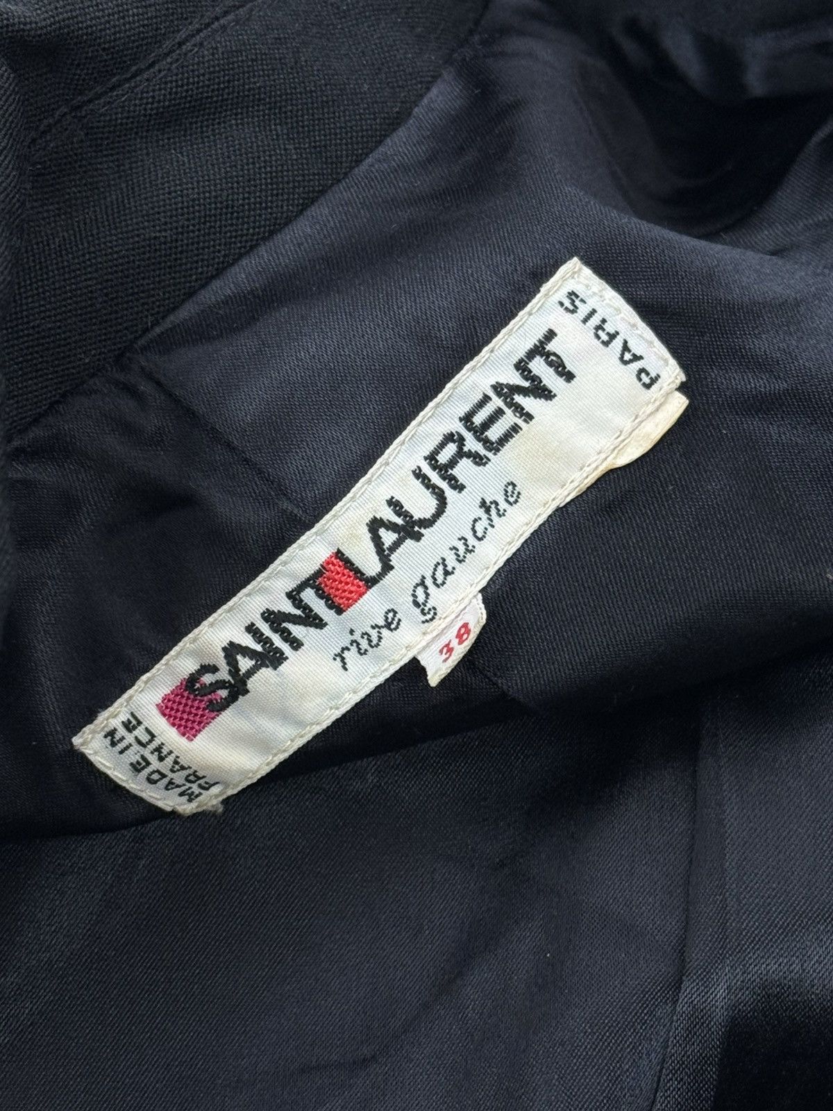 Yves Saint Laurent 80s YSL Yves Saint Laurent Rive Gauche Tuxedo Jacket Size 38 Size XS / US 0-2 / IT 36-38 - 8 Thumbnail