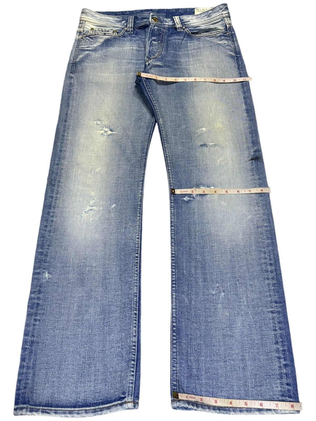 Diesel × Diesel Black Gold Vintage Diesel Viker Faded Wash Embroidered Baggy Jeans Size US 34 / EU 50 - 13 Thumbnail