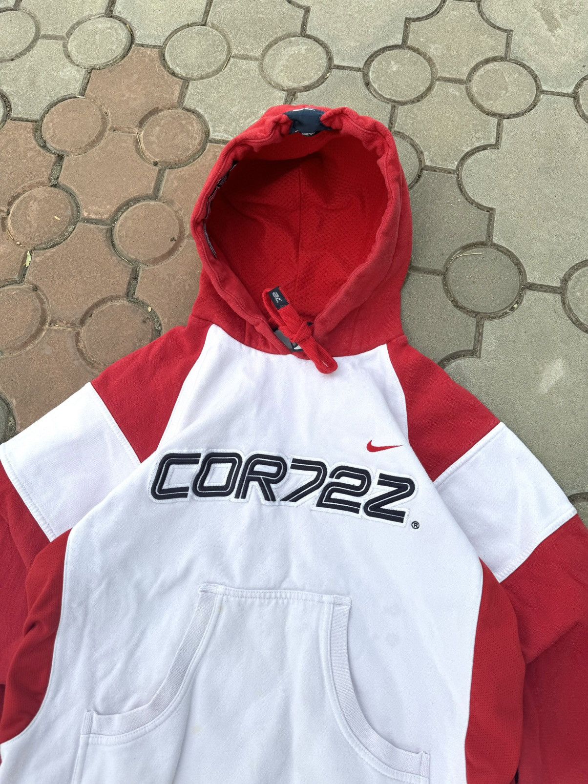 Nike × Vintage Vintage Nike Cortez Small Swoosh Hoodie Y2K Size US S / EU 44-46 / 1 - 2 Thumbnail