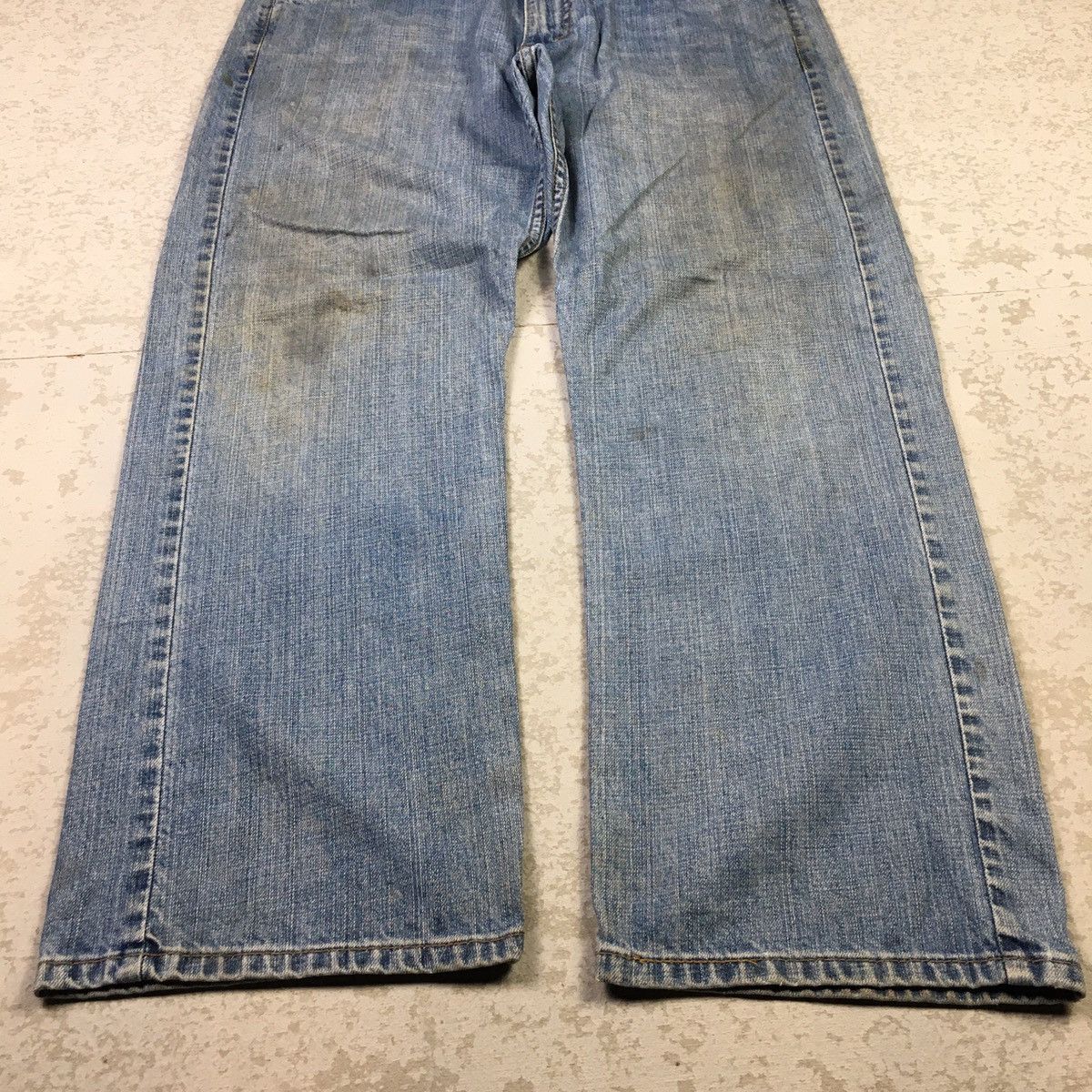 Levi's × Vintage Levis 569 Loose Straight Distress Insane Dirty Jeans Size US 36 / EU 52 - 3 Thumbnail