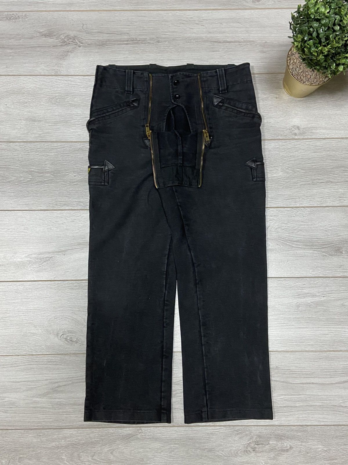 Designer × Vintage Designer vintage JOB double zip vintage unusual pants wide Size US 34 / EU 50 - 2 Thumbnail