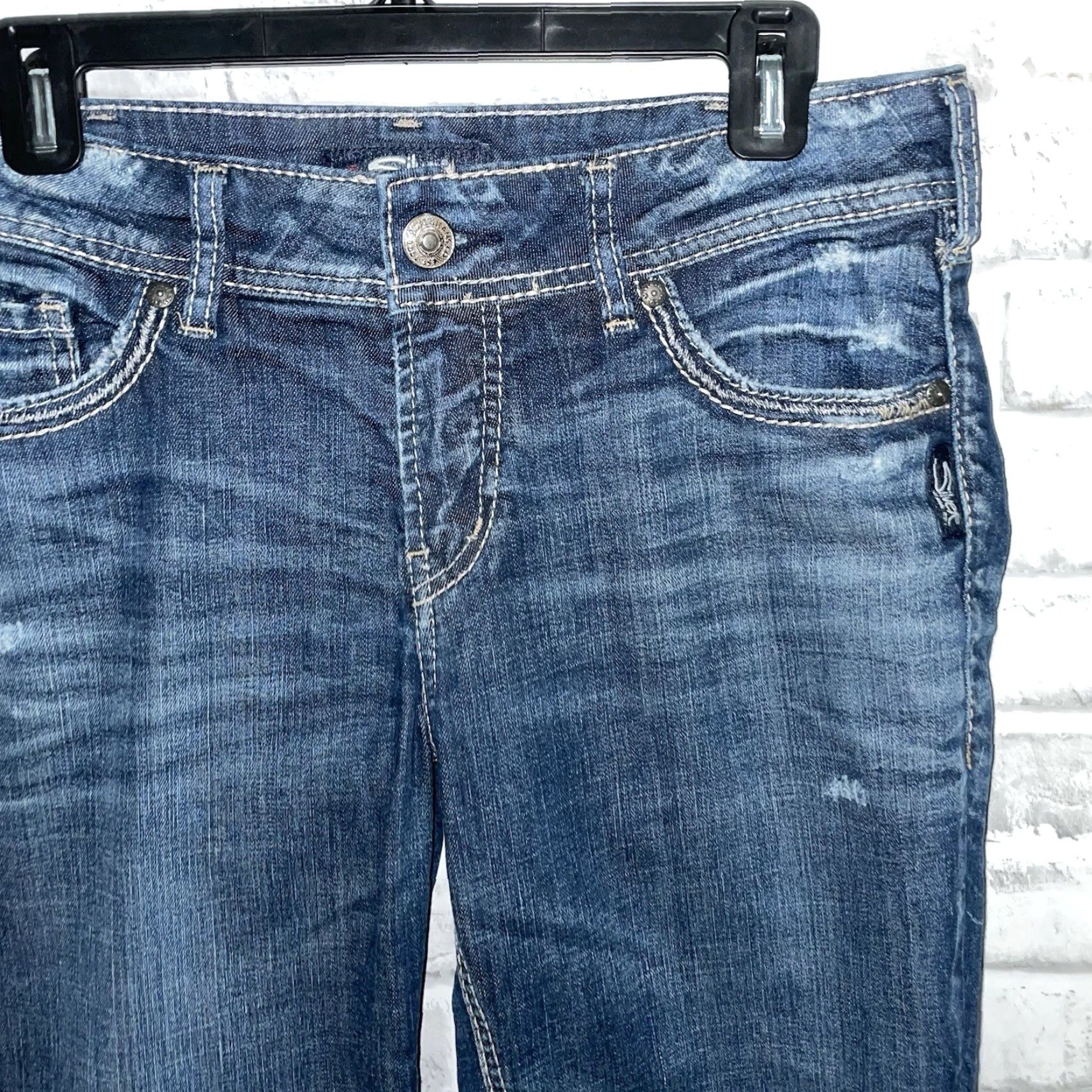 Silver Jeans Co. Silver Jeans Co Suki Slim Boot Jeans Womens 29x33 Blue Size 29" - 3 Thumbnail