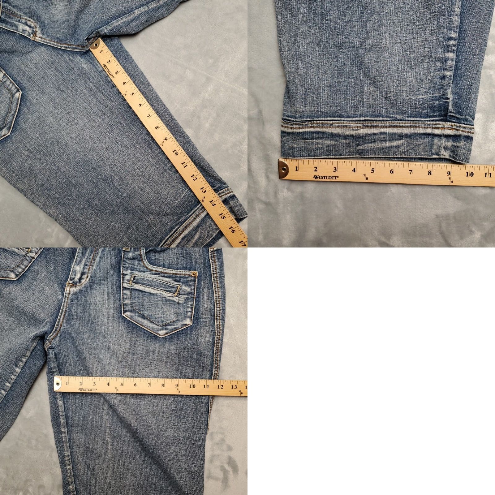 Vintage MWAH Shorts Womens 16W Blue Denim Bermuda Relaxed Fit Stretch Blend 90s Retro Pockets Zip Womens Size 38" / US 16 / IT 52 - 8 Thumbnail