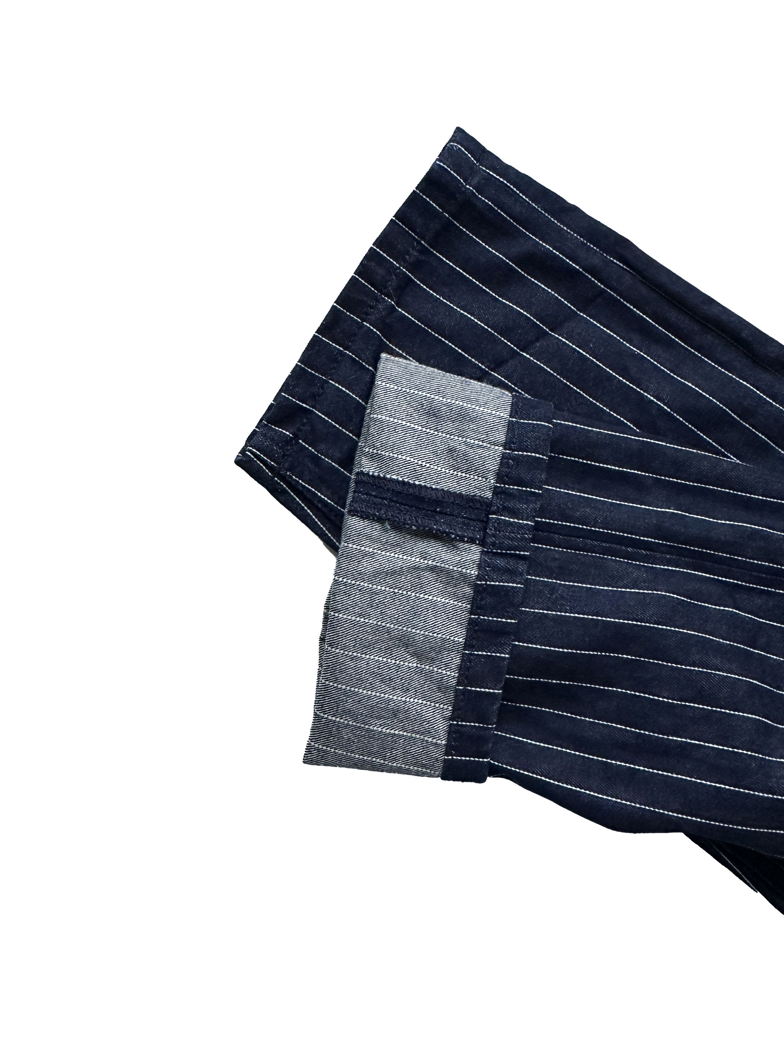 Japanese Brand KaraKu 1920s Wabash Stripe Work Pants by Uncle Fu Size US 32 / EU 48 - 9 Thumbnail