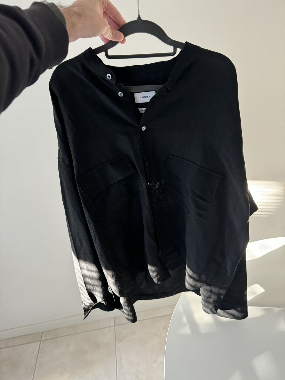 Rhude Mens Malta Boxy Mandarin Collar Shirt Size US L / EU 52-54 / 3 - 1 Thumbnail