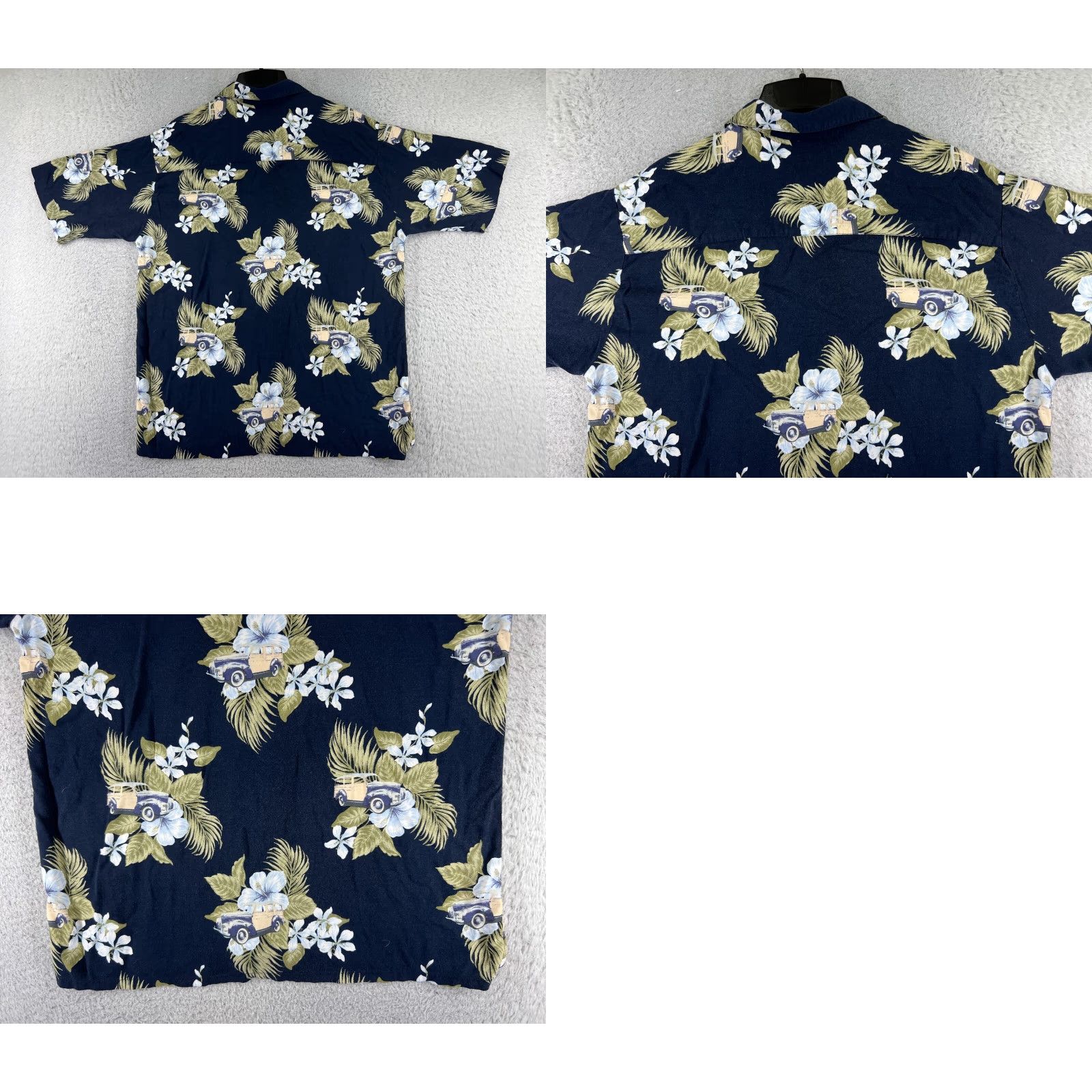 Vintage Puritan Mens Shirt Blue Floral Hawaiian Resort Aloha Luau American Button-Up Size US M / EU 48-50 / 2 - 9 Thumbnail